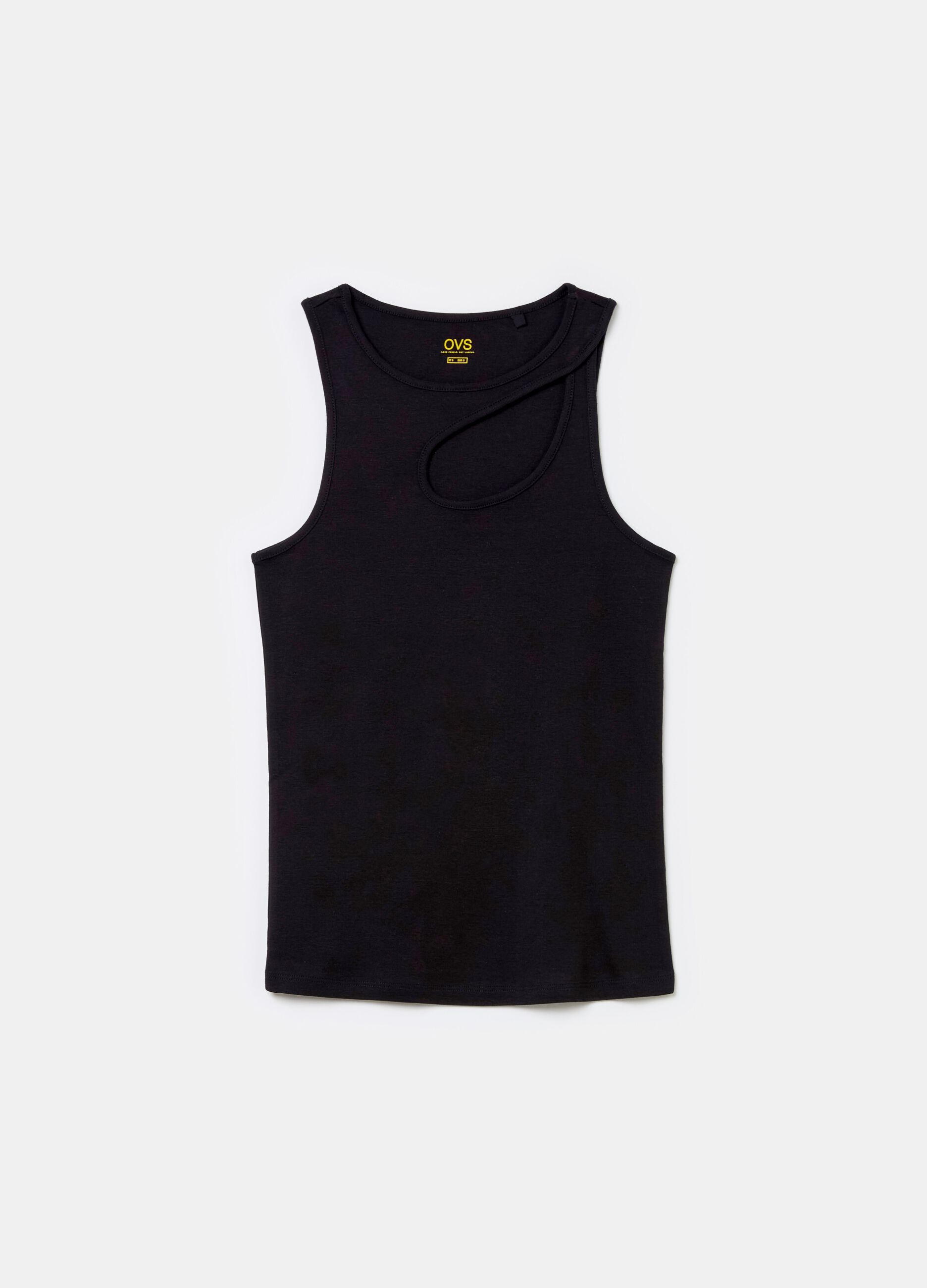 Tank top with cut-out detail