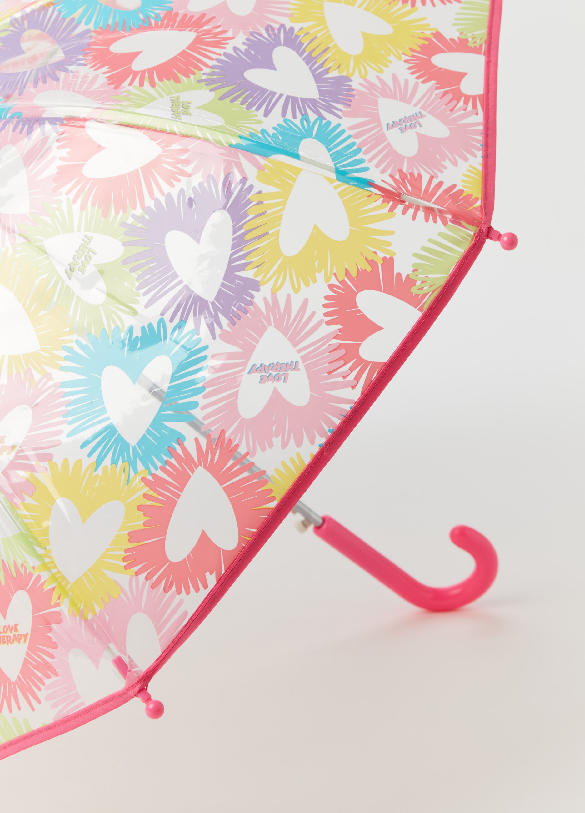 Umbrella with hearts print