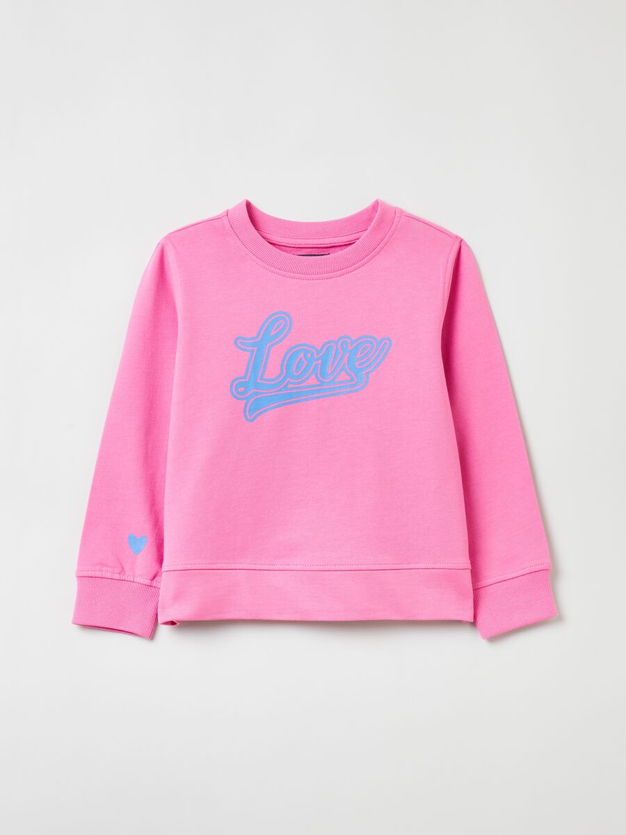 French terry sweatshirt with print_0