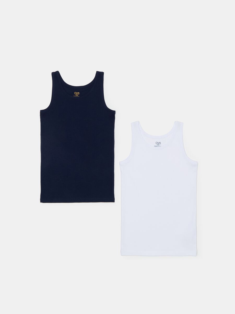 Two-pack racerback vests with round neckline_0