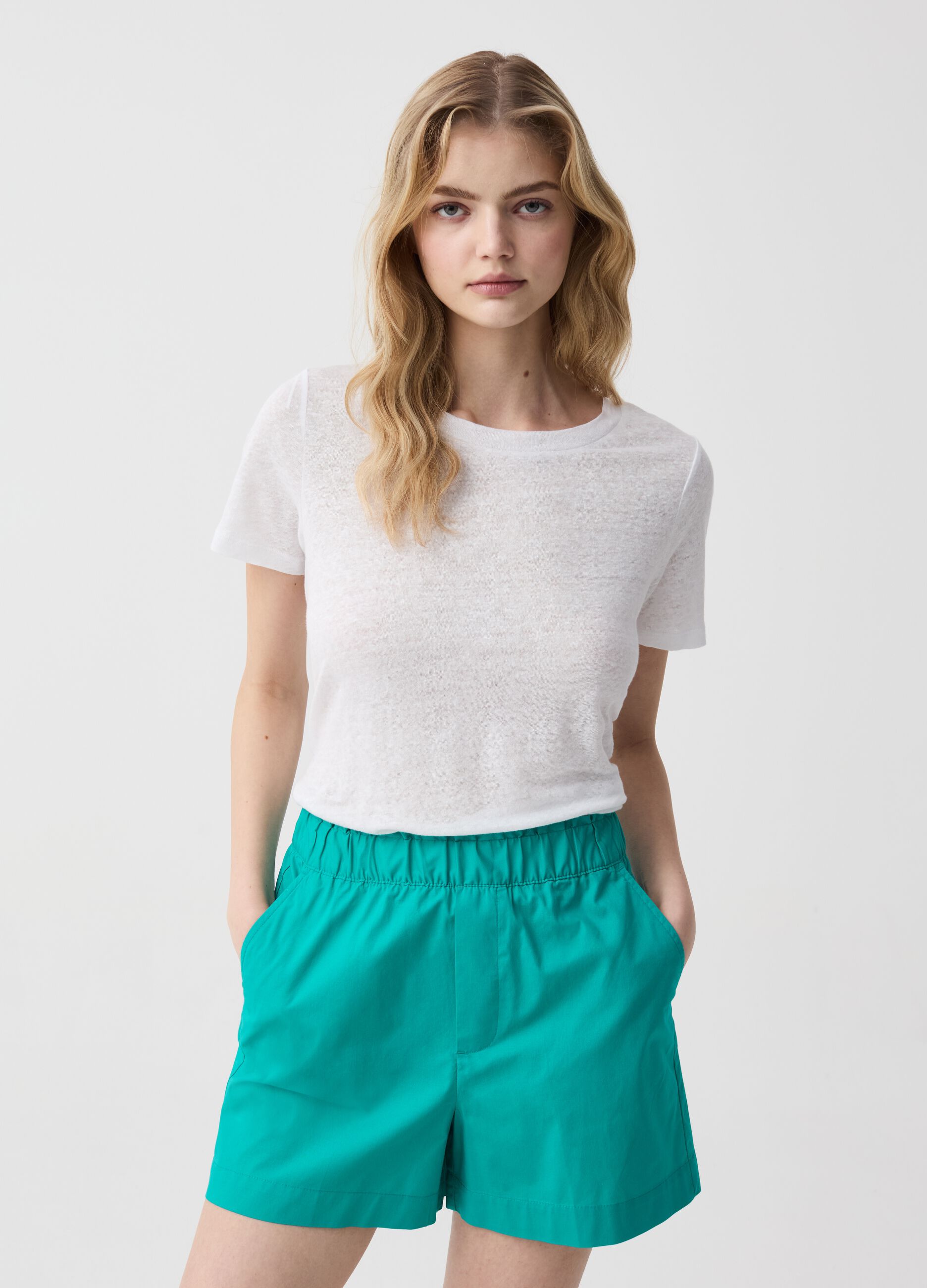 Ovs Shorts pull on in cotone stretch