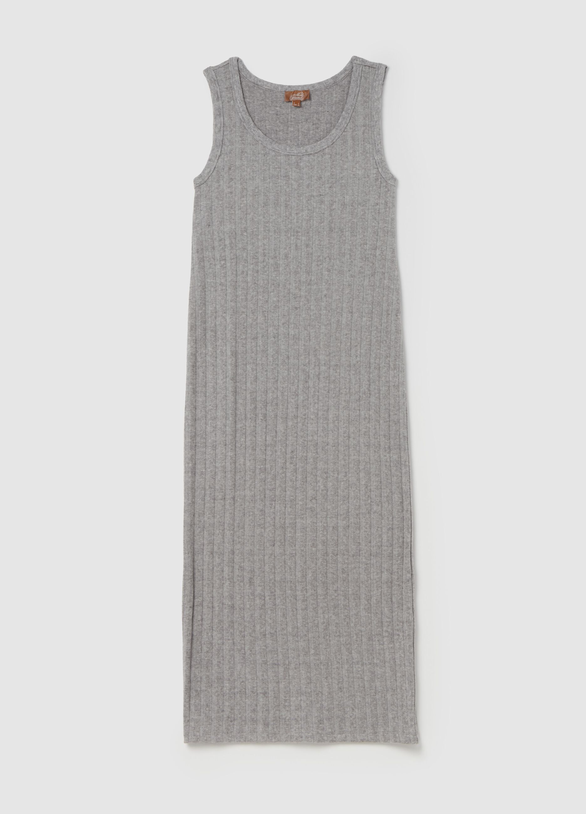 Sleeveless ribbed maternity dress