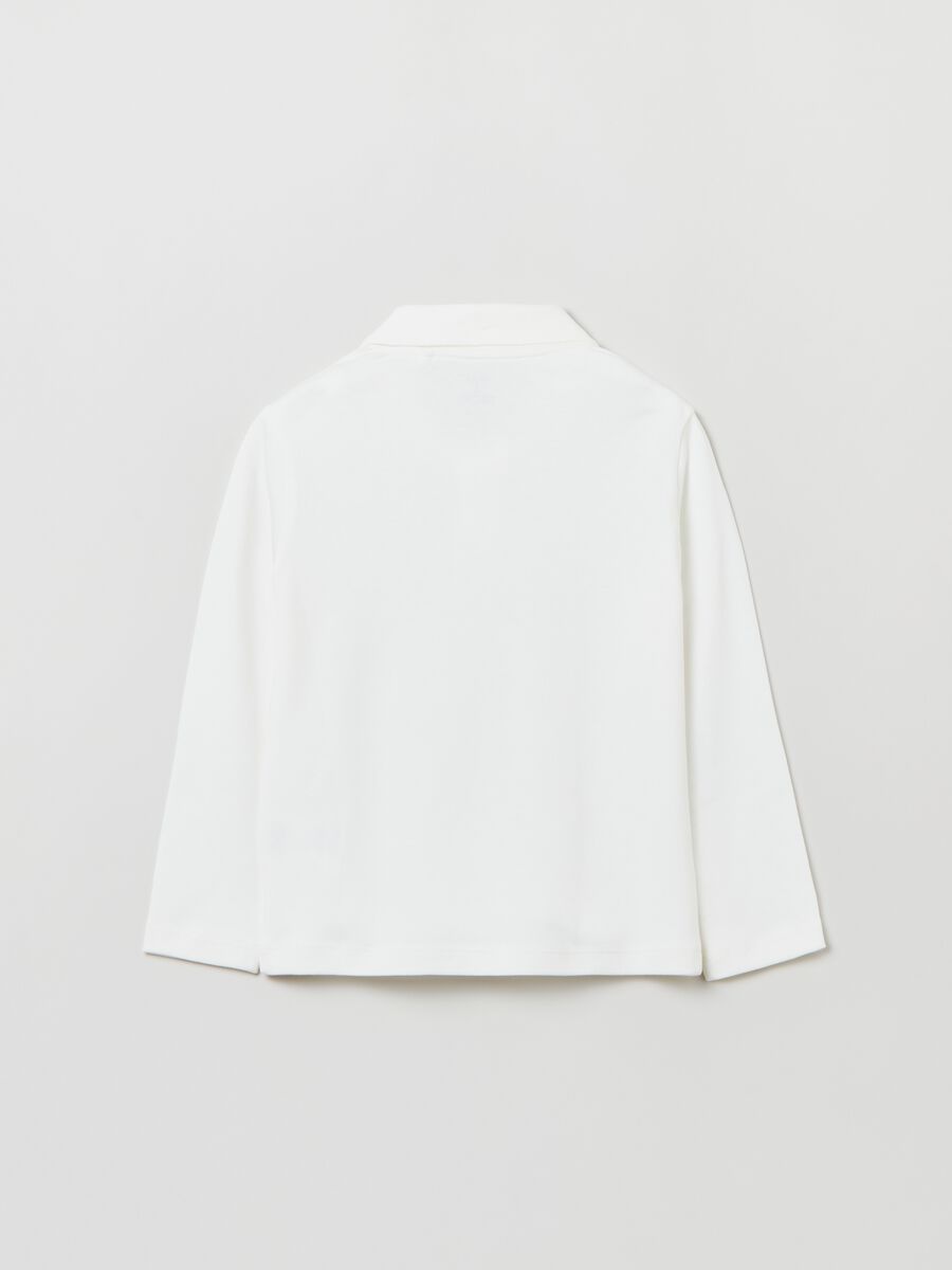 Long-sleeved cotton polo shirt_1