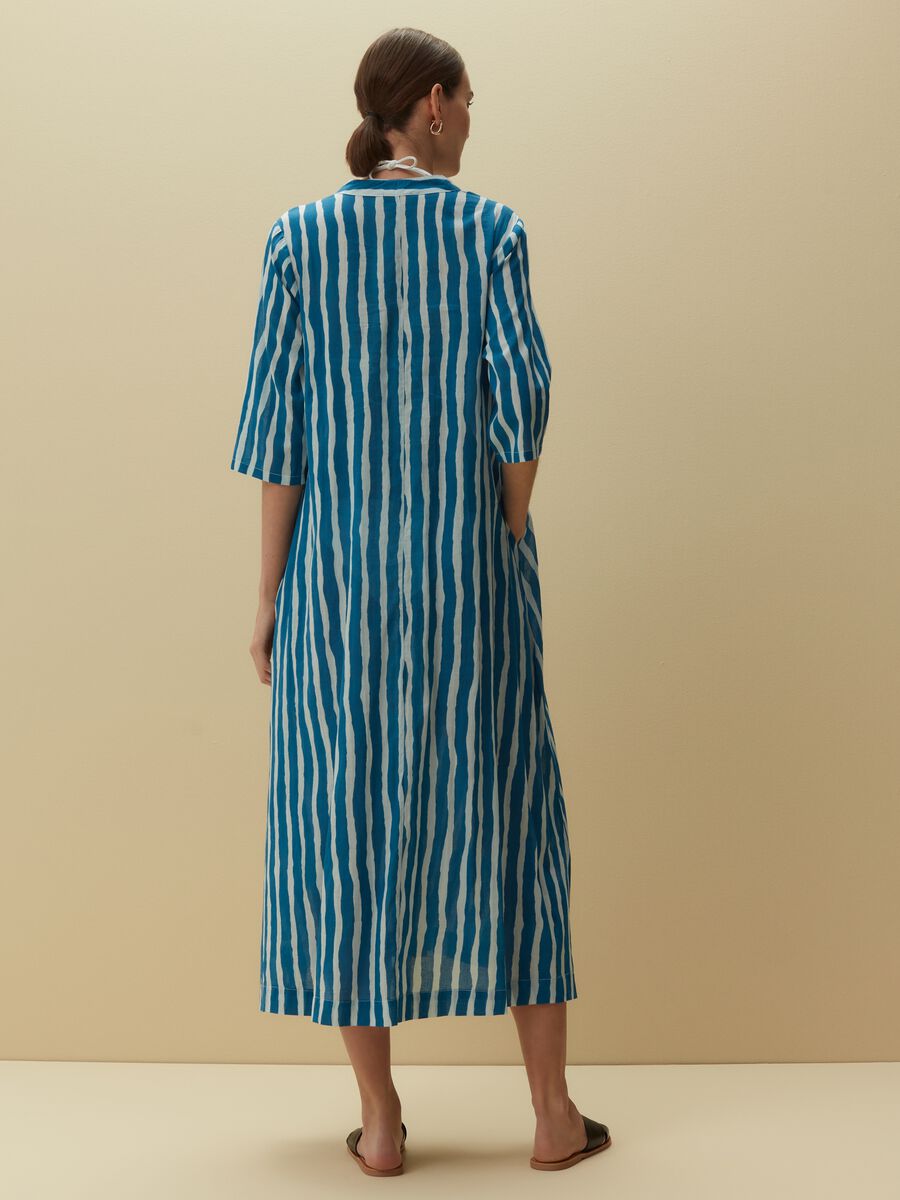 Long striped beach cover-up dress_2