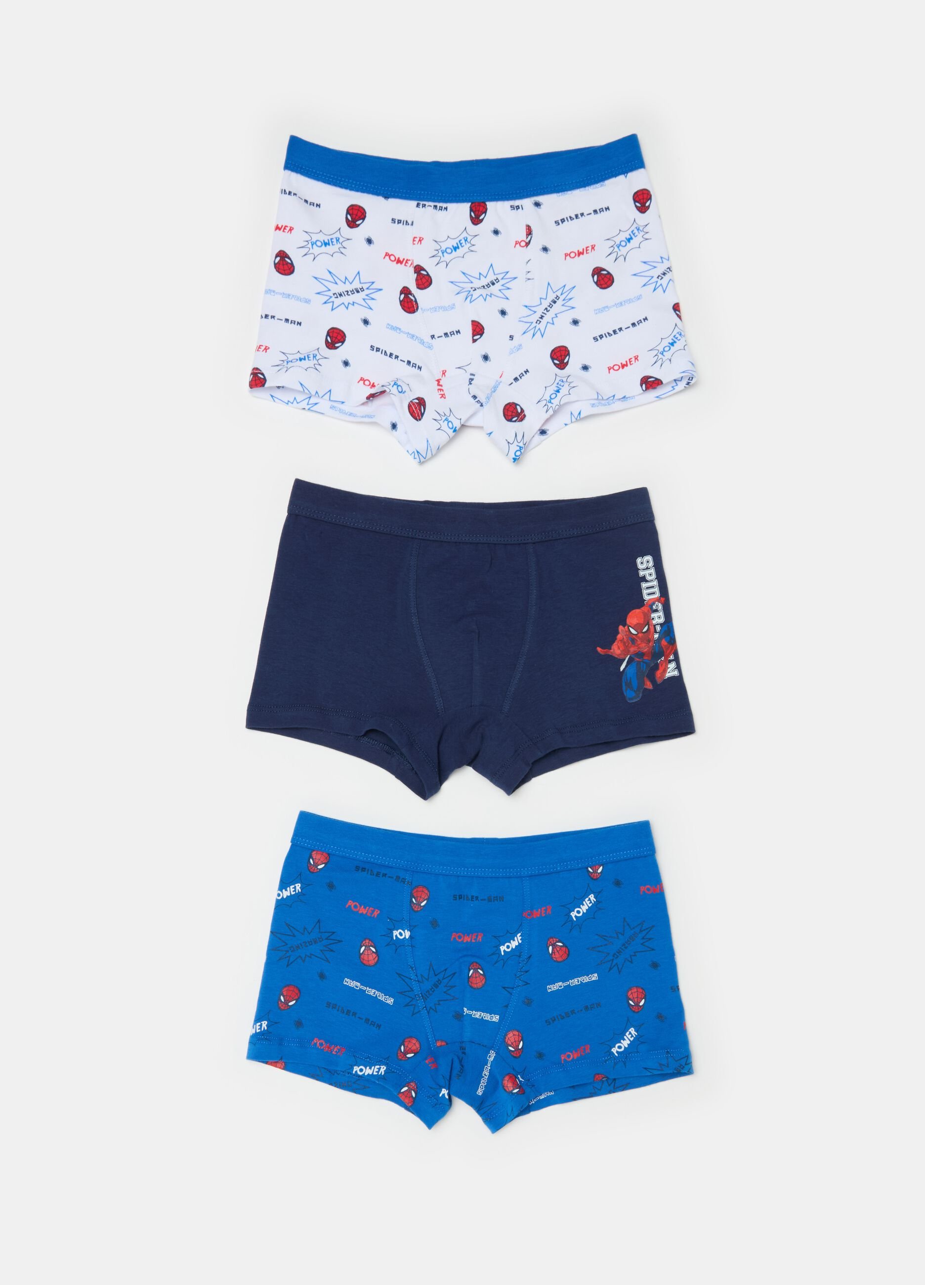 Three-pack boxer shorts with Spider-Man print