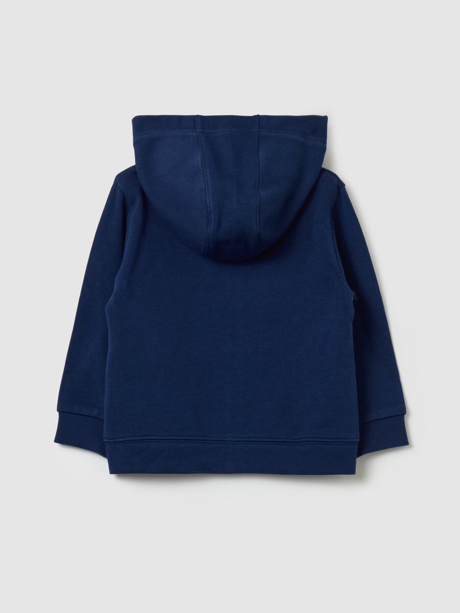 Full-zip sweatshirt in French terry with hood_1