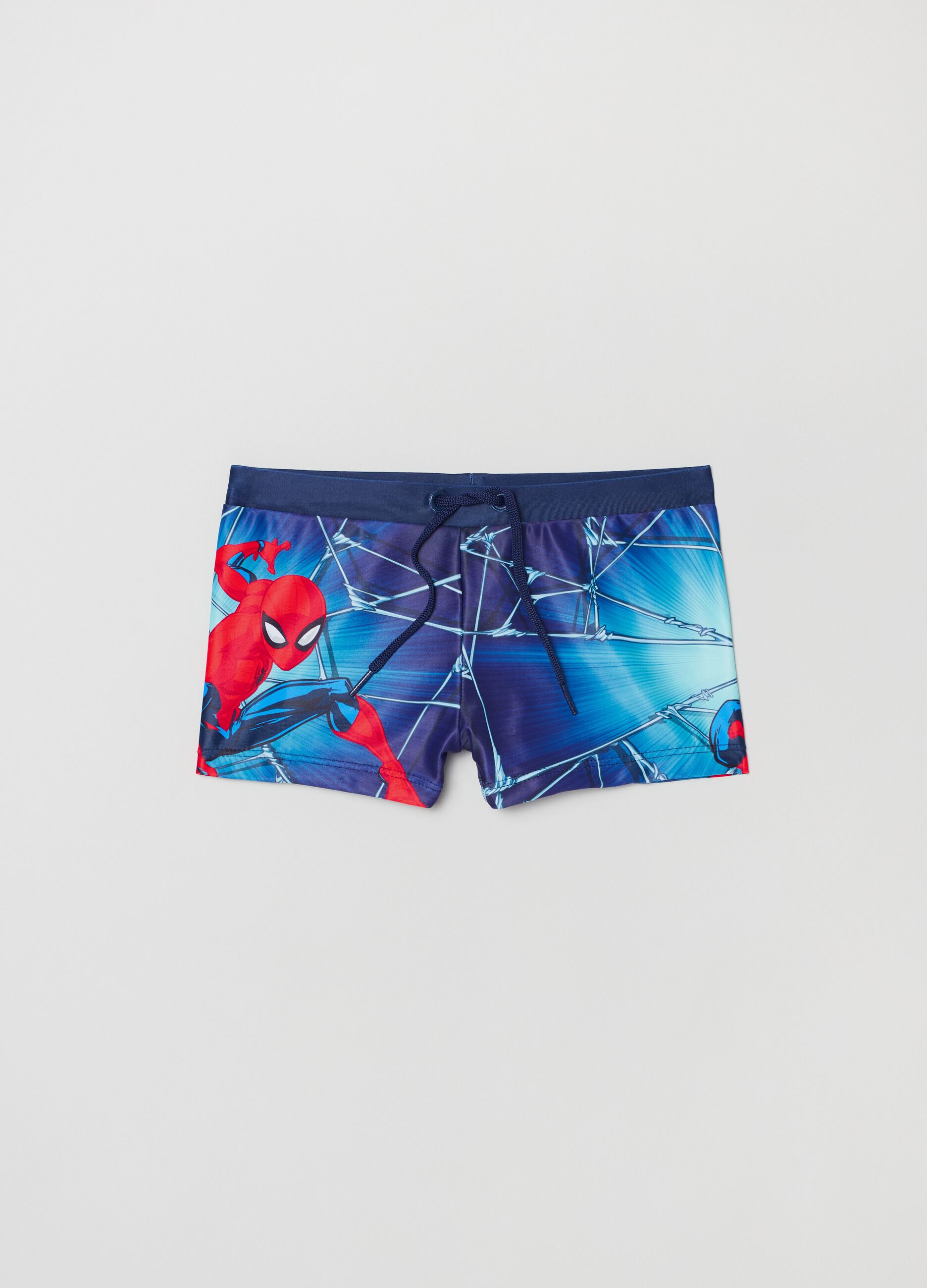 Swimming trunks with Spider-Man print