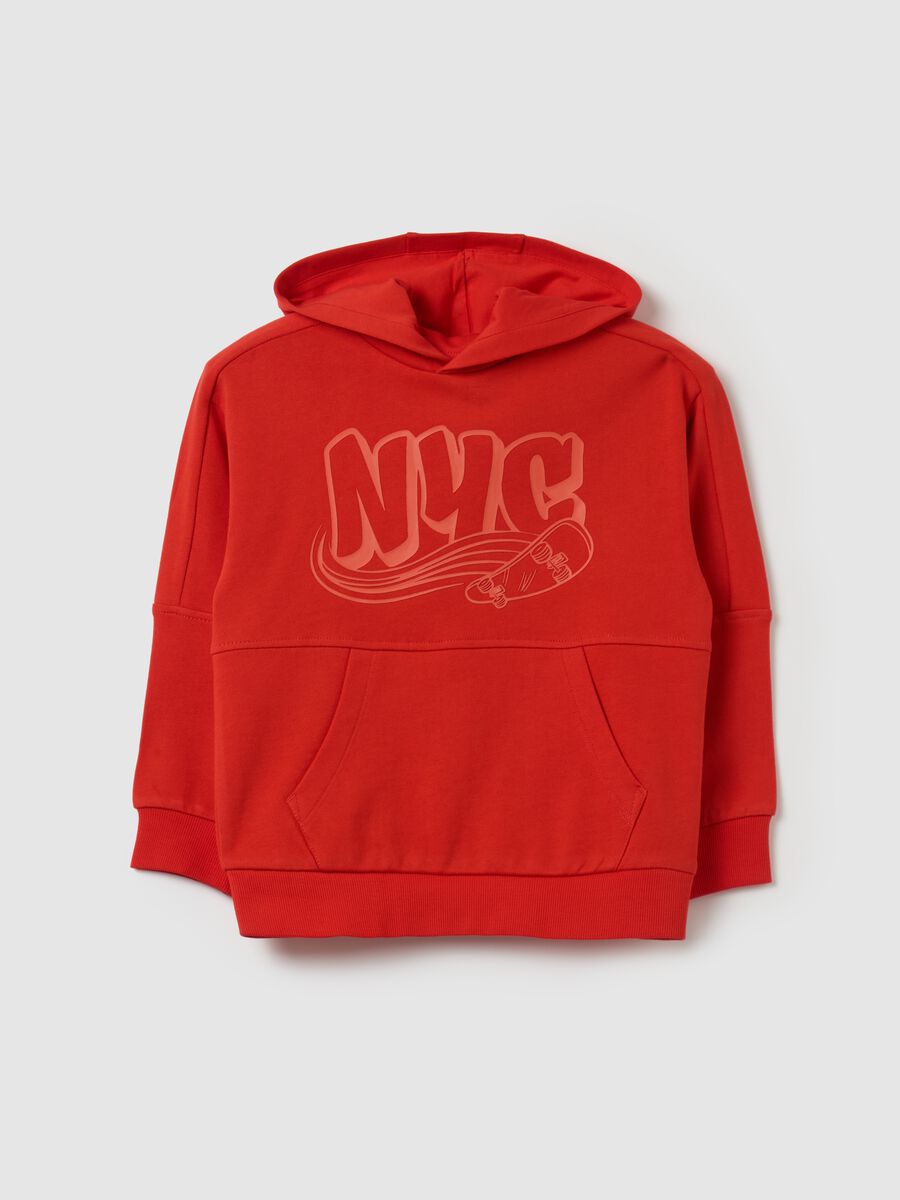 Hoodie with printed lettering_0