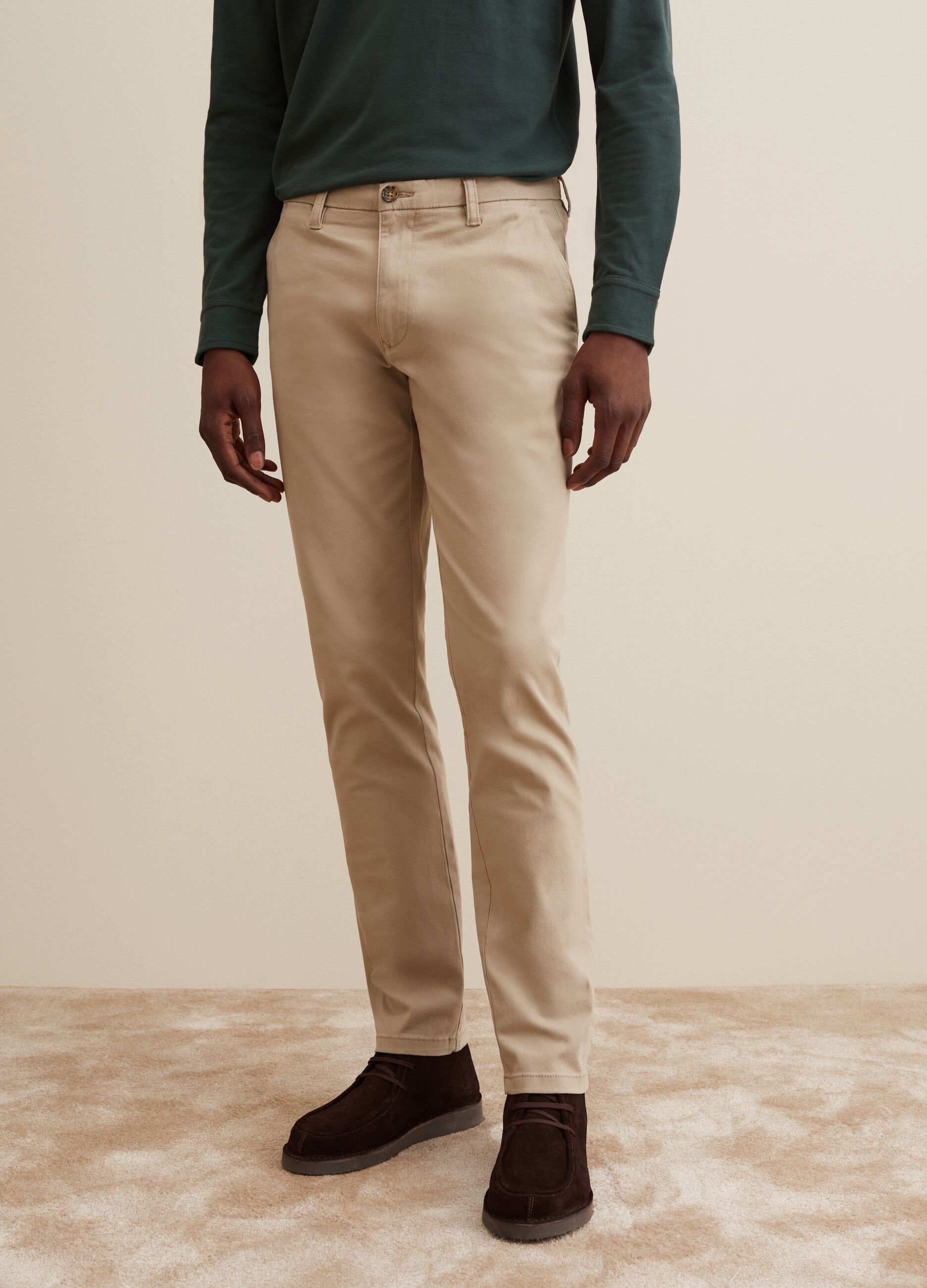 Pantaloni chino in cotone stretch