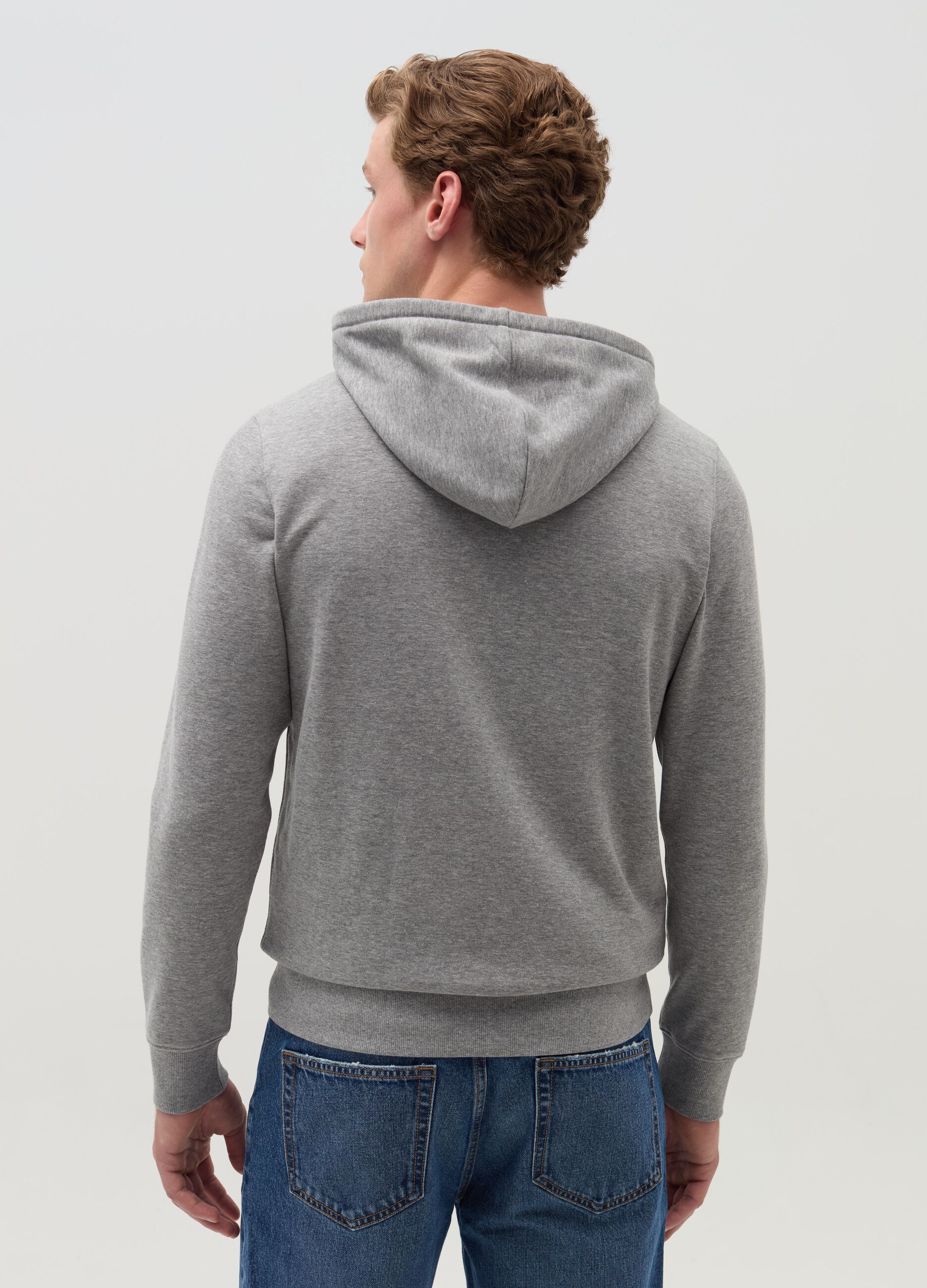 Full-zip sweatshirt with hood