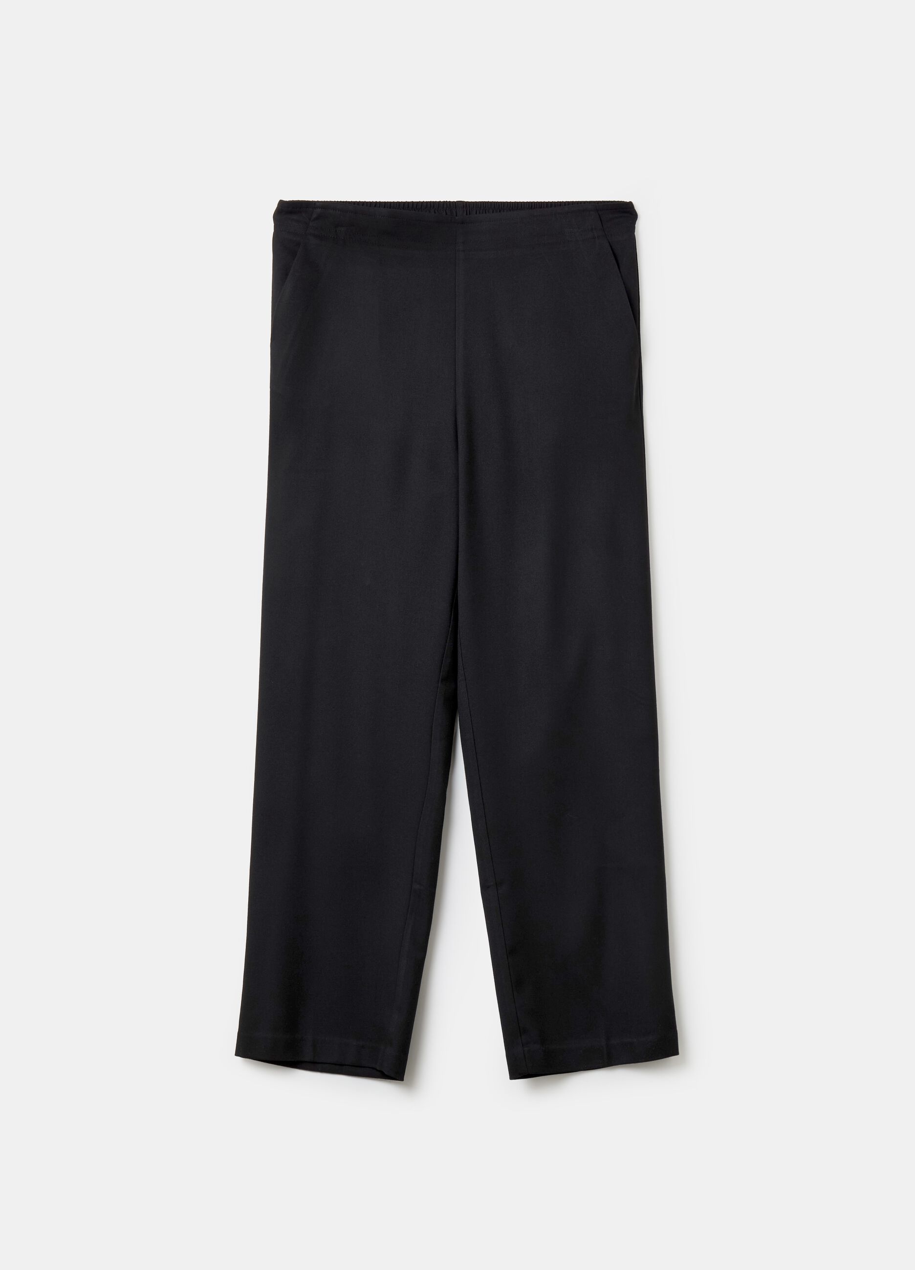 Curvy straight-fit trousers