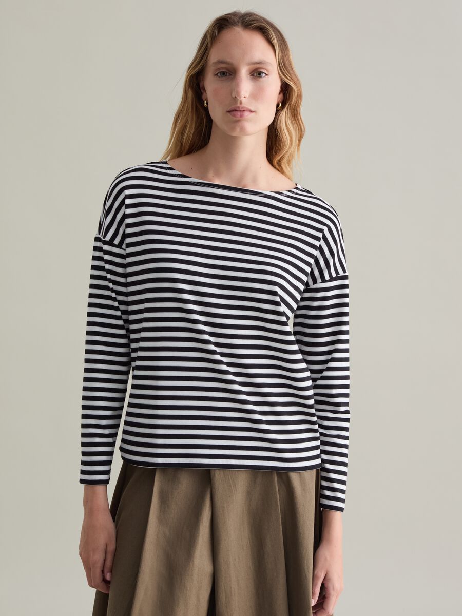 Long-sleeved striped T-shirt_3