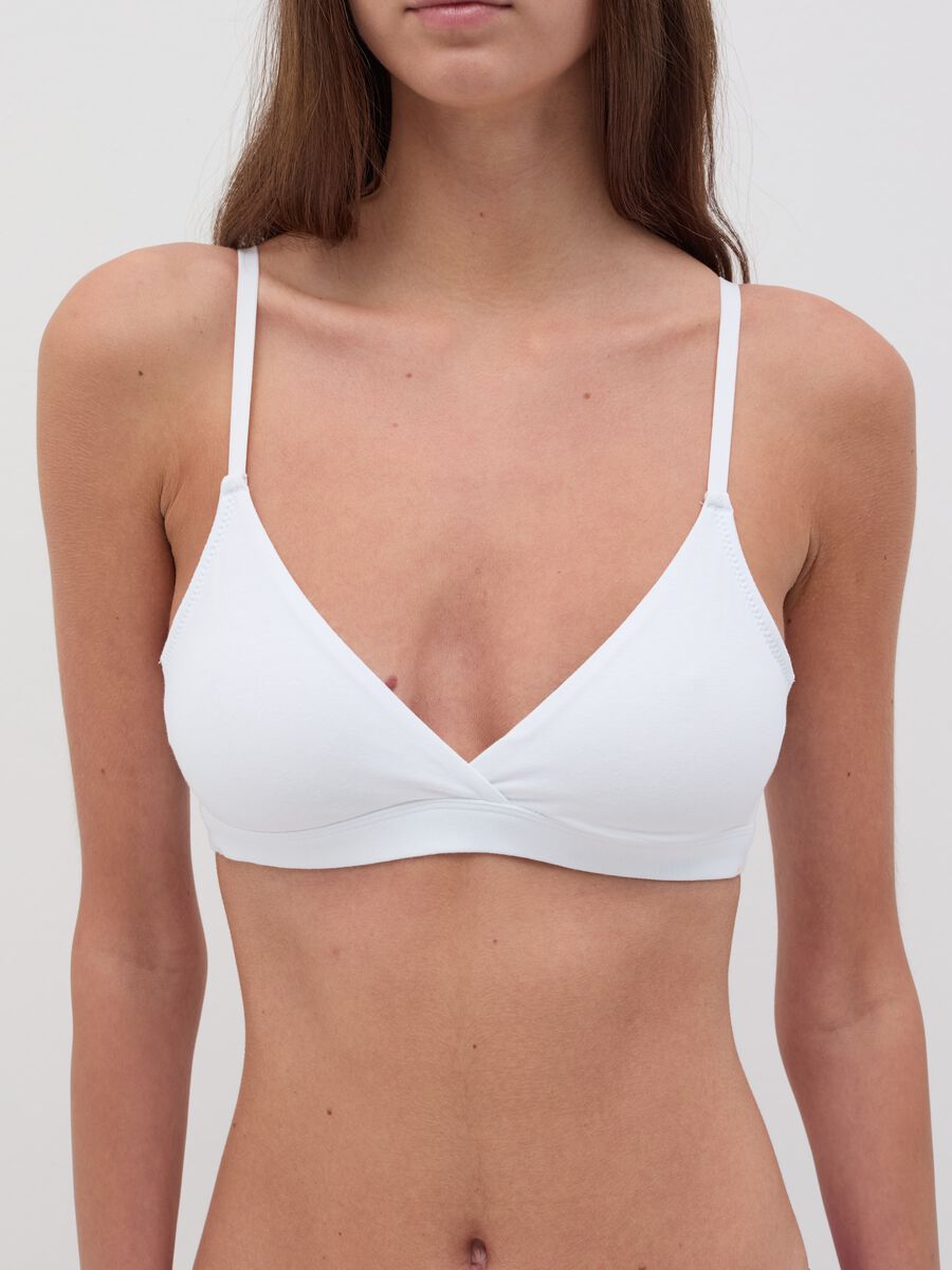 The Triangle solid colour semi-padded bra_1