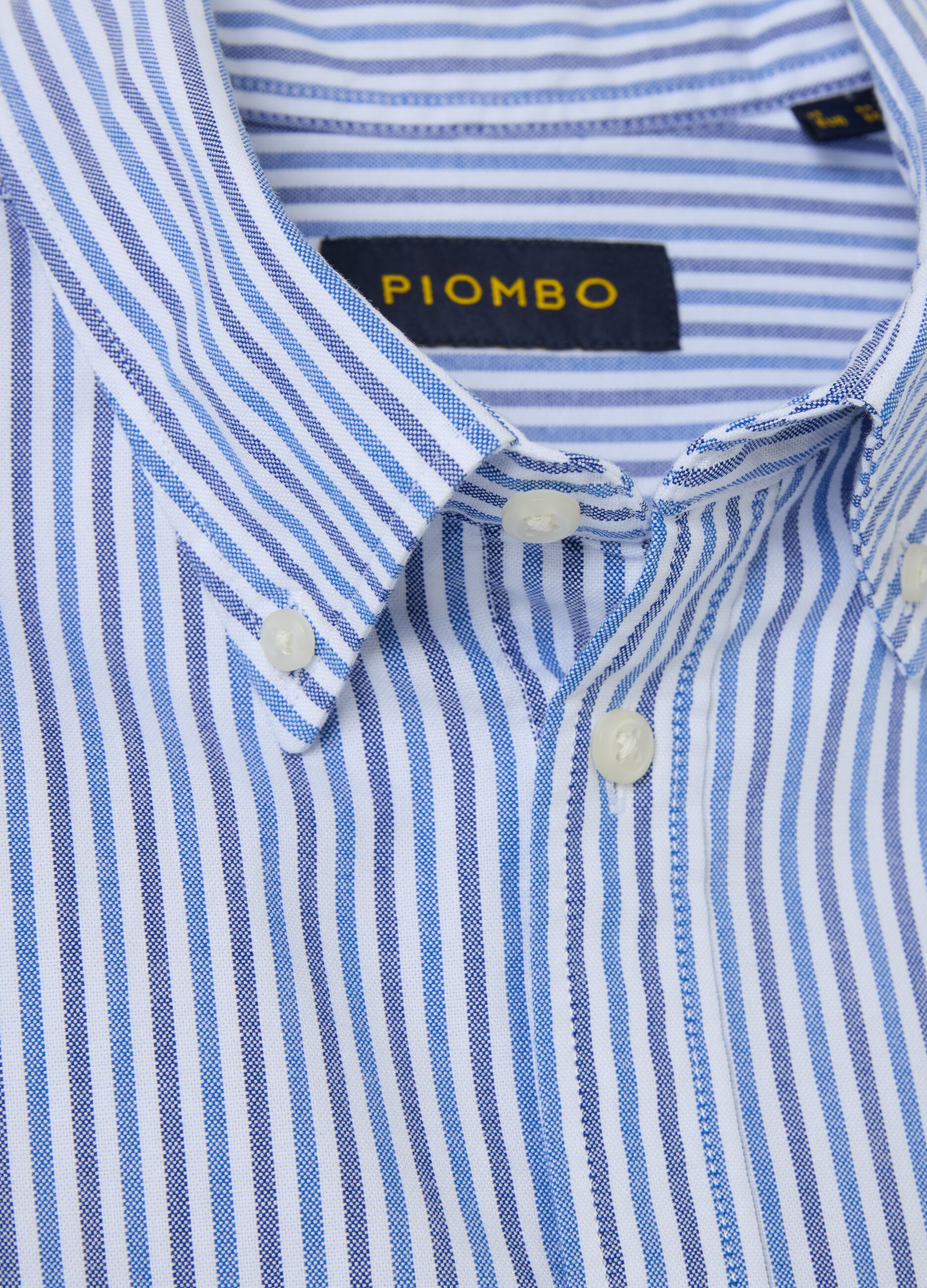 Regular-fit shirt in striped Oxford cotton