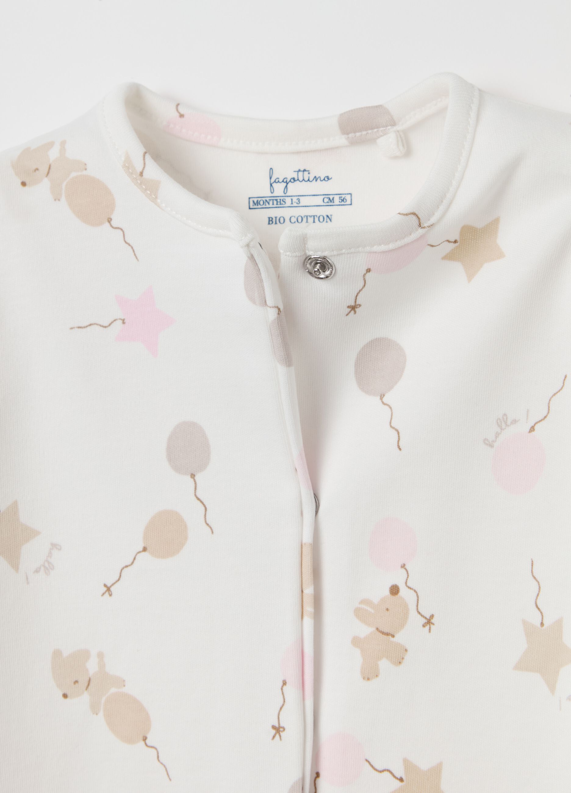 Two-pack onesies in organic cotton with feet