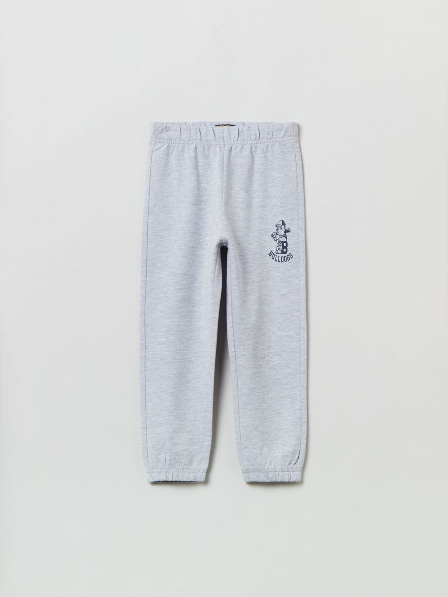 Fleece joggers with print_0