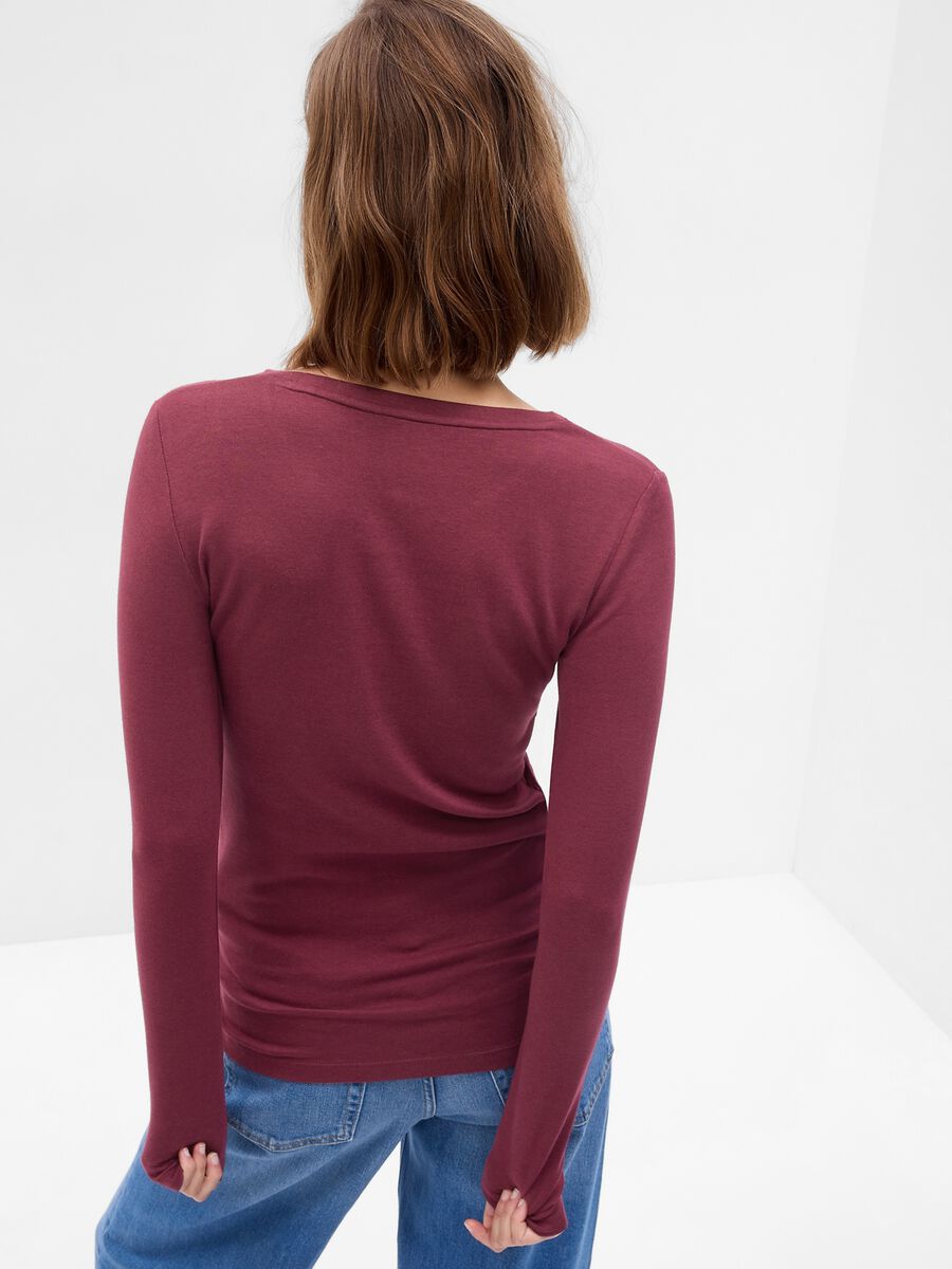 Long-sleeved T-shirt in cotton and modal_1