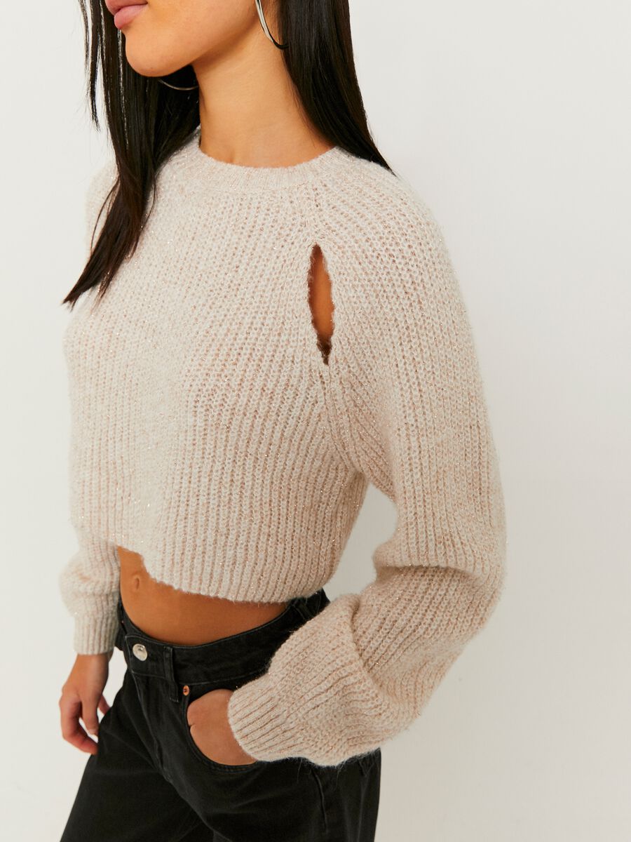 Cut-out sweater in lurex_2