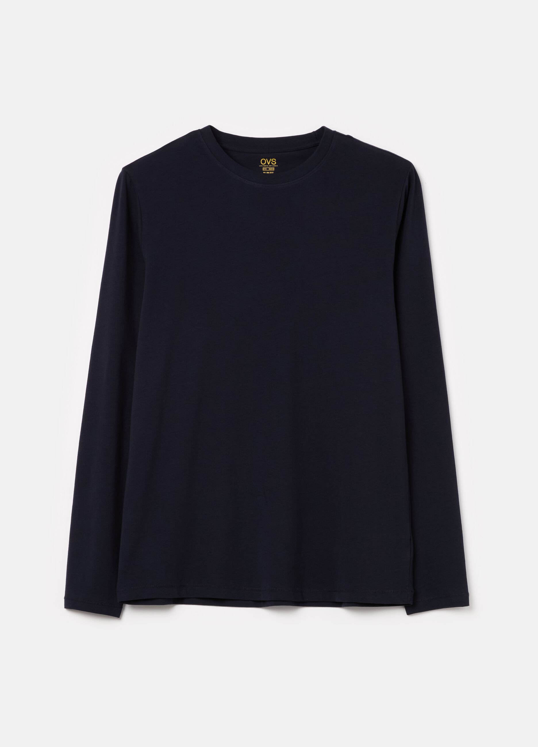 Jersey T-shirt with round neck