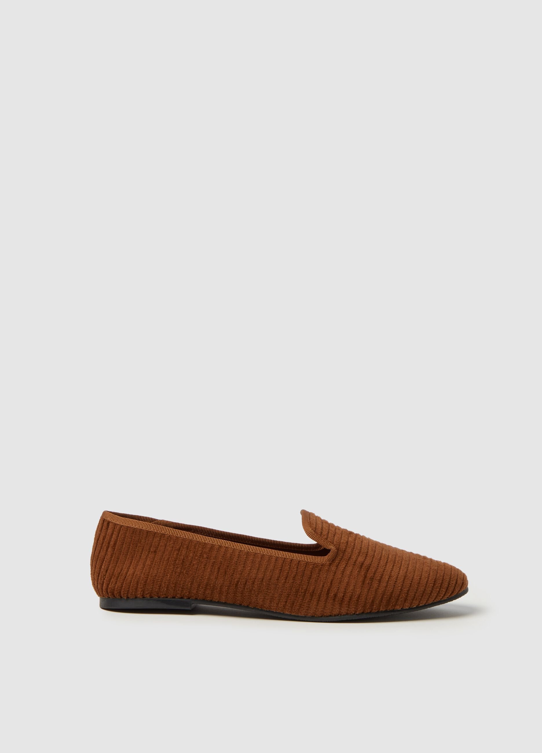 Corduroy slipper shoes