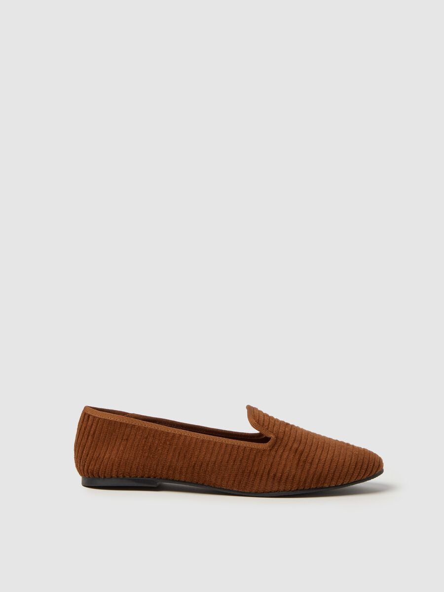 Corduroy slipper shoes_0