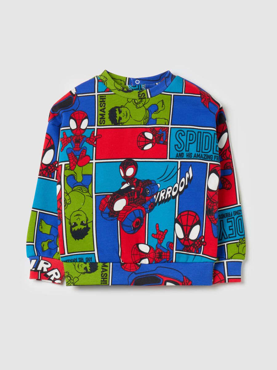 Sweatshirt with round neck and Spidey and Friends print_0