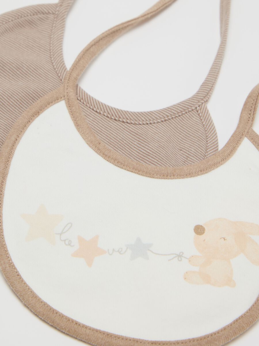 Two-pack bibs in organic cotton with print_2