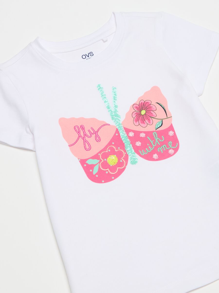 T-shirt with print and sequins_2