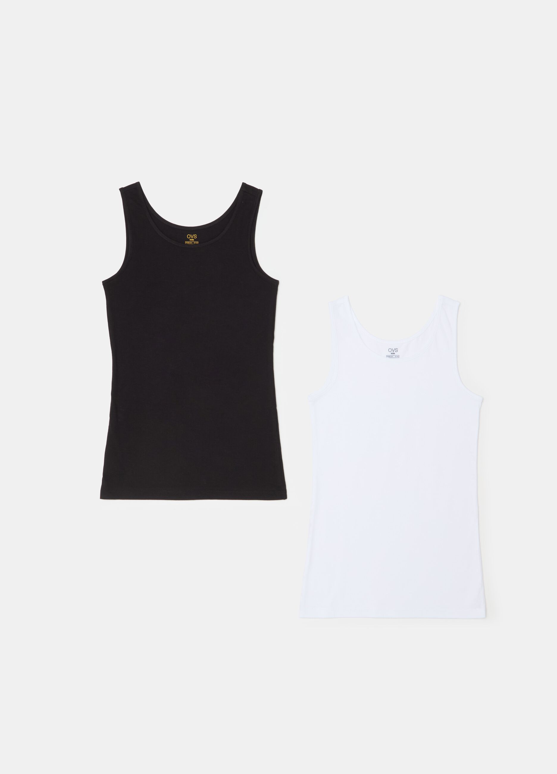 Two-pack organic cotton vests