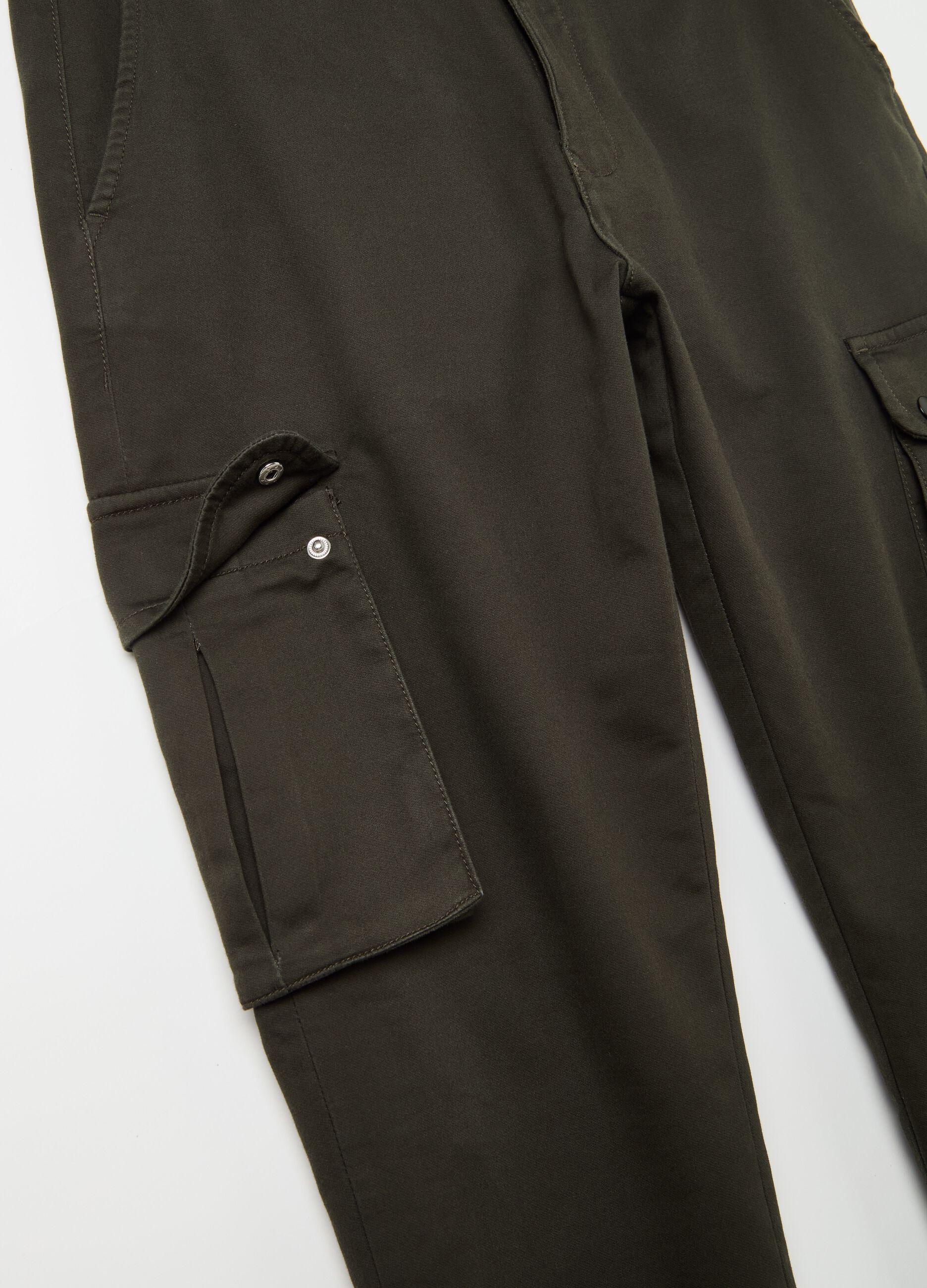 Pantalone cargo in cotone stretch