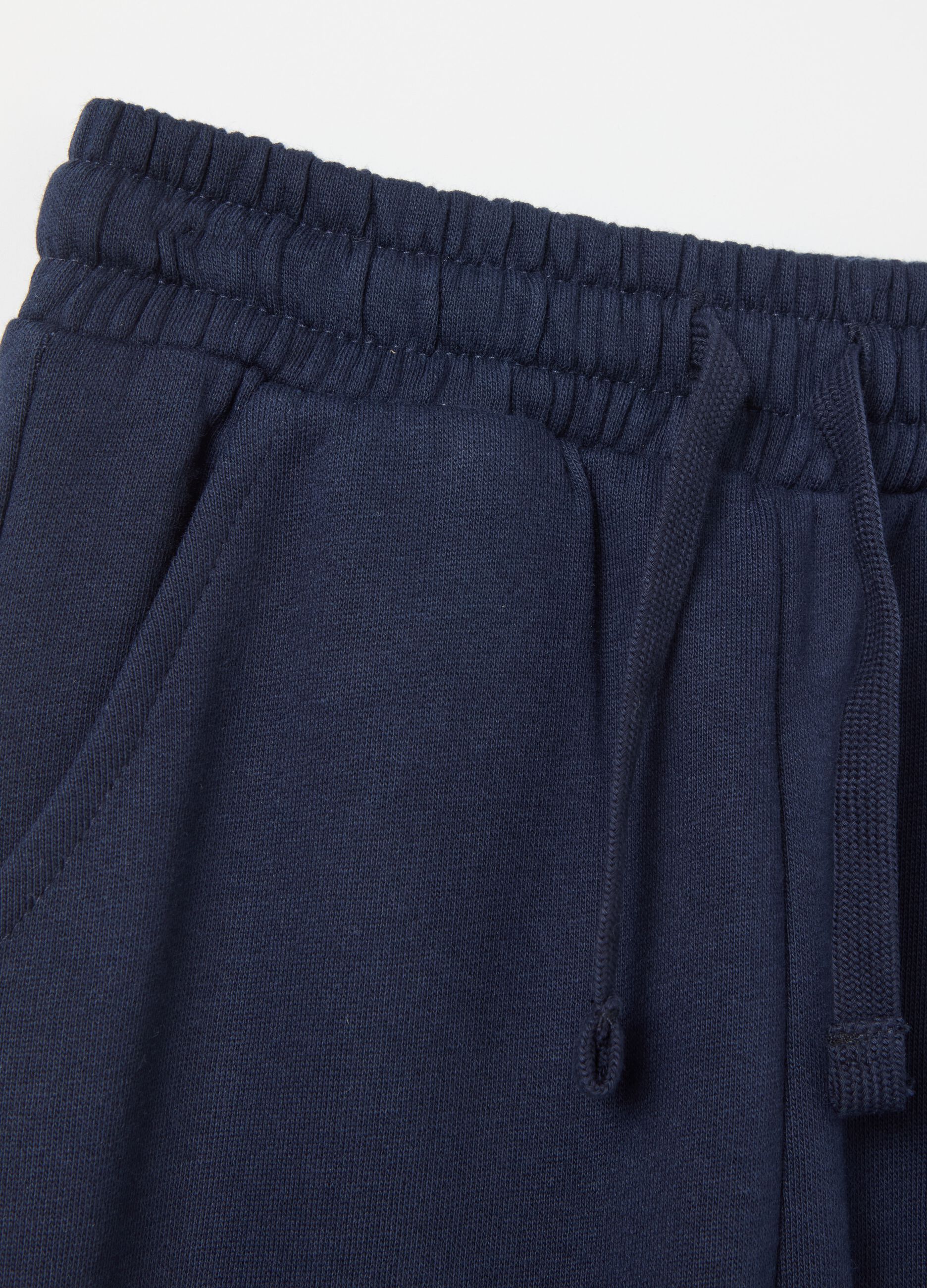 Fleece joggers with drawstring