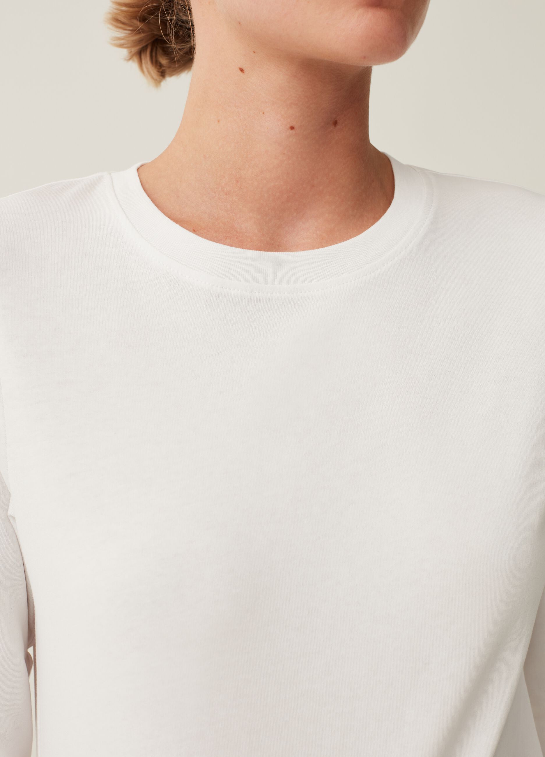 Long-sleeved T-shirt in cotton