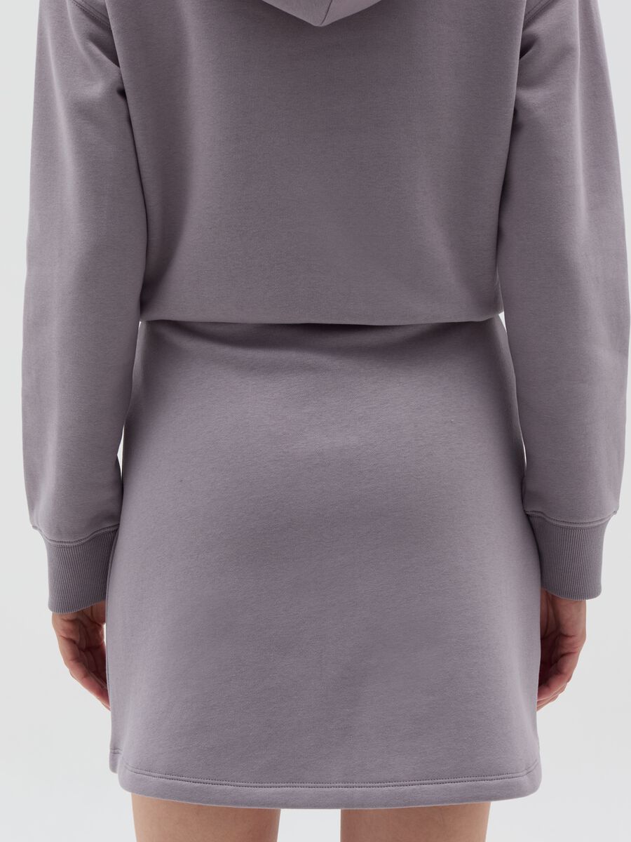 Essential high-rise miniskirt in fleece_2