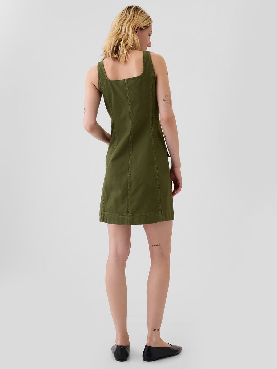 Short utility dress with buttons_2