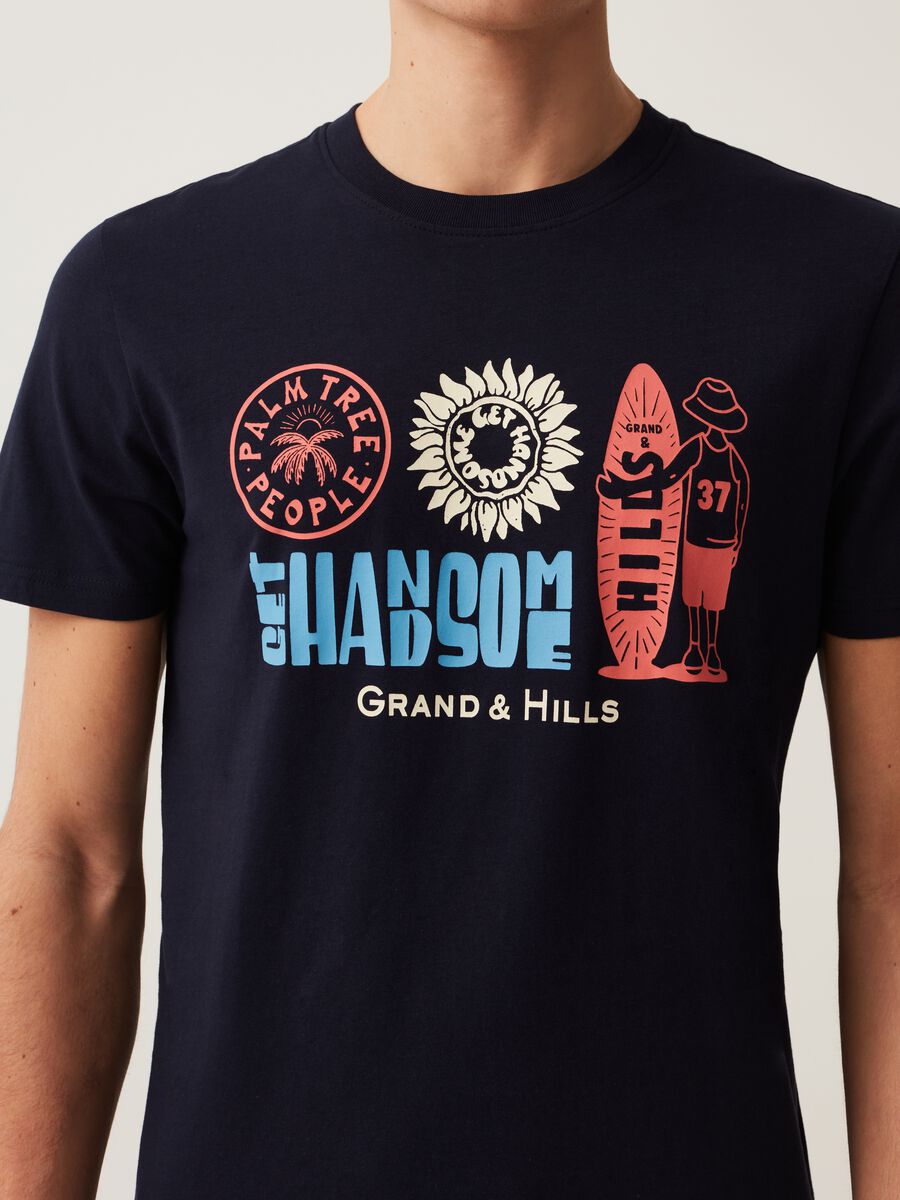 T-shirt in cotone con stampa Grand&Hills_3