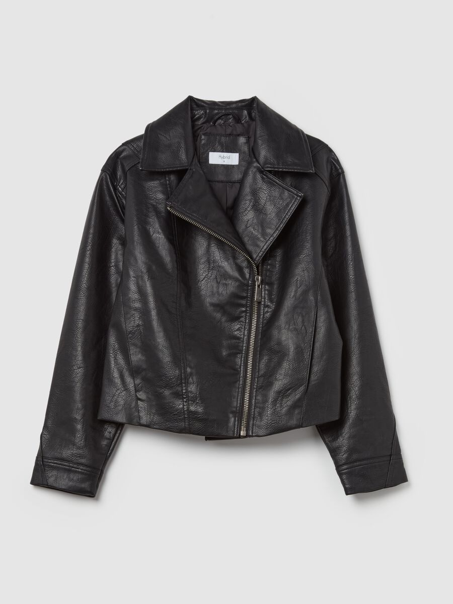 Textured-effect biker jacket_4