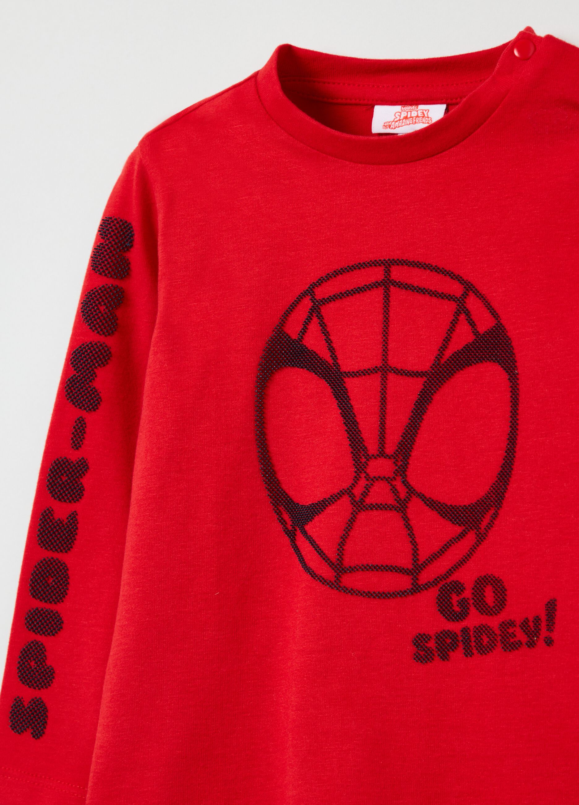 T-shirt with long sleeves and Spider-Man print