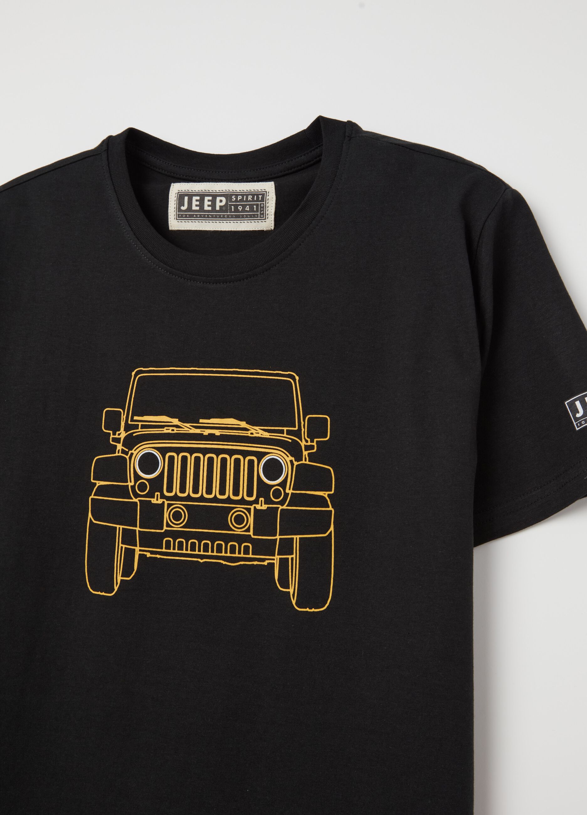 Cotton T-shirt with Jeep print