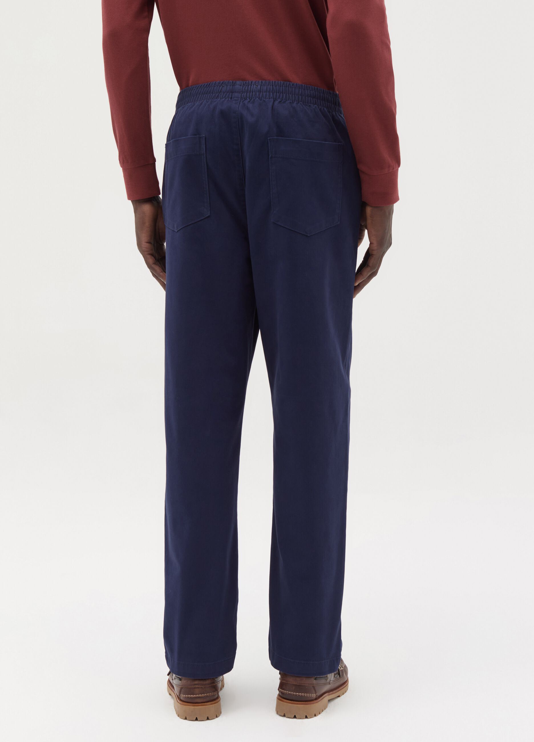 Chino trousers in stretch Oxford cotton