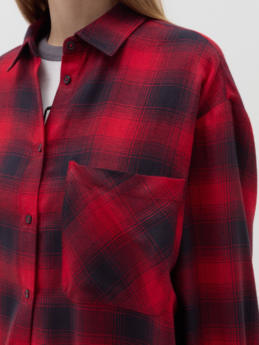 Oversized shirt with check pattern_3