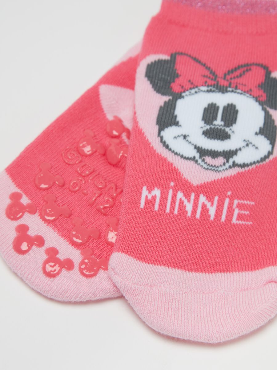 Two-pair pack slipper socks with Minnie Mouse design_2