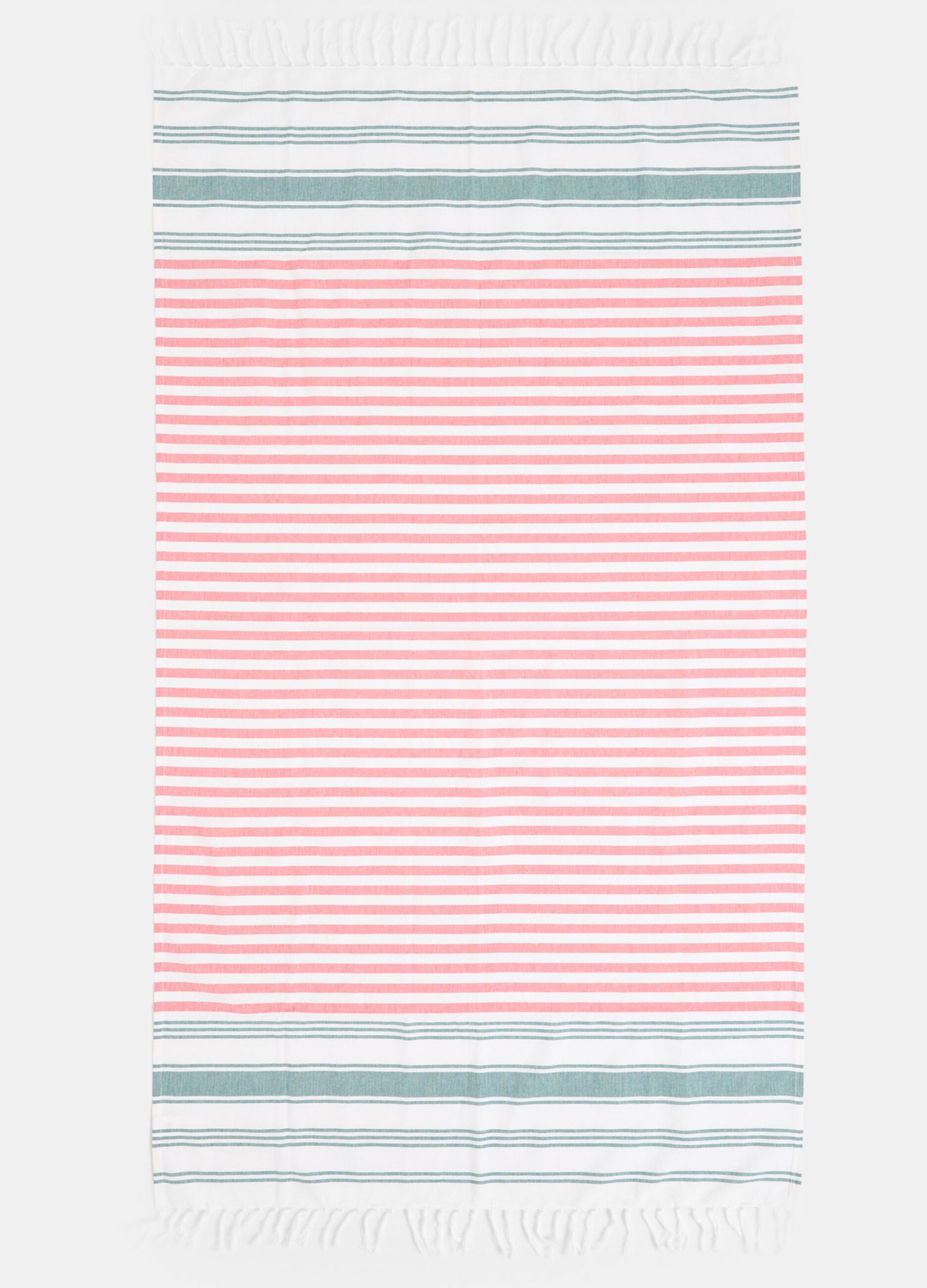 Striped beach towel in cotton