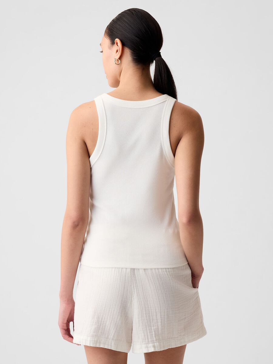 Ribbed tank top with halter neck_2