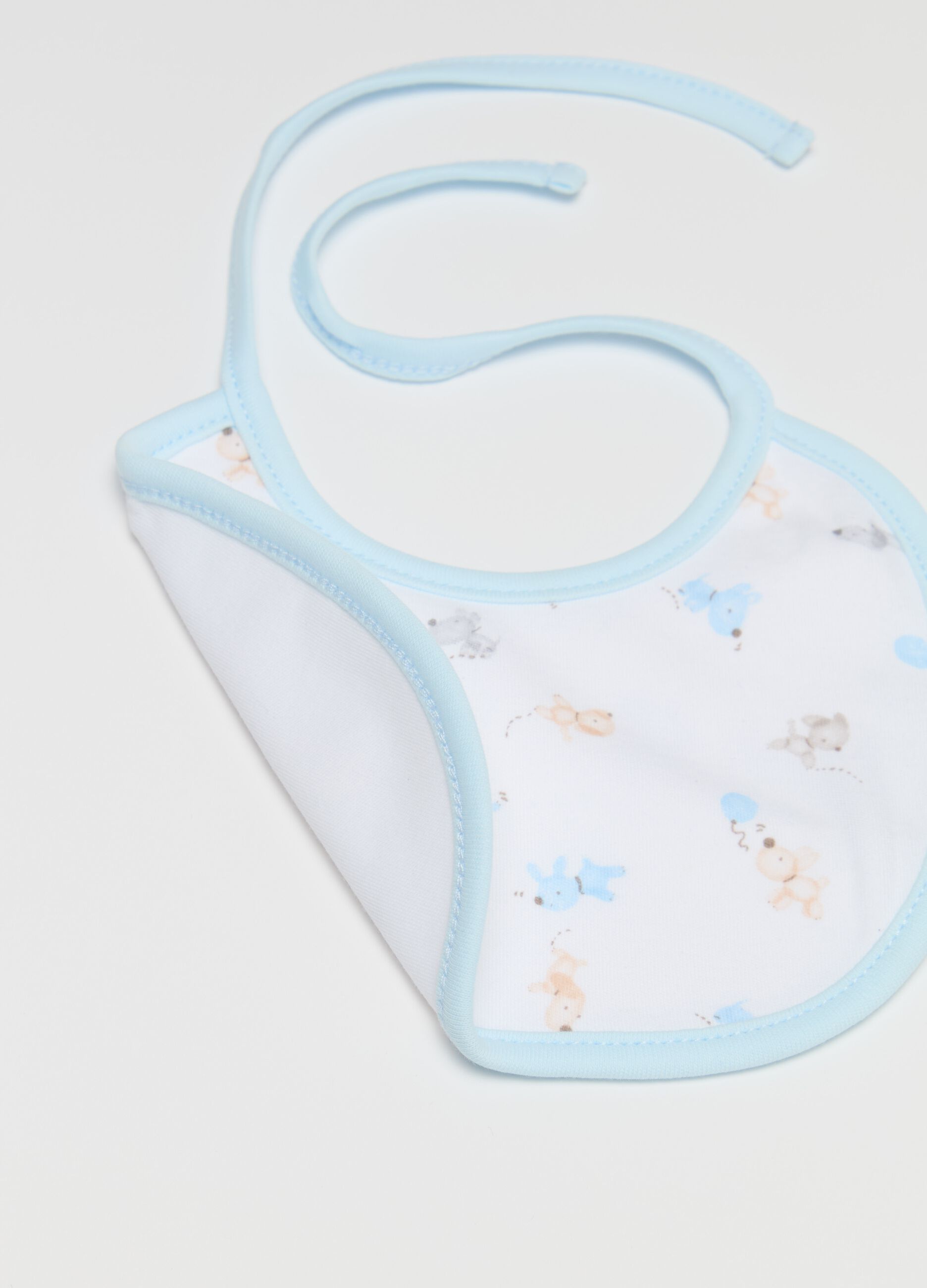 Two-pack bibs with puppies print