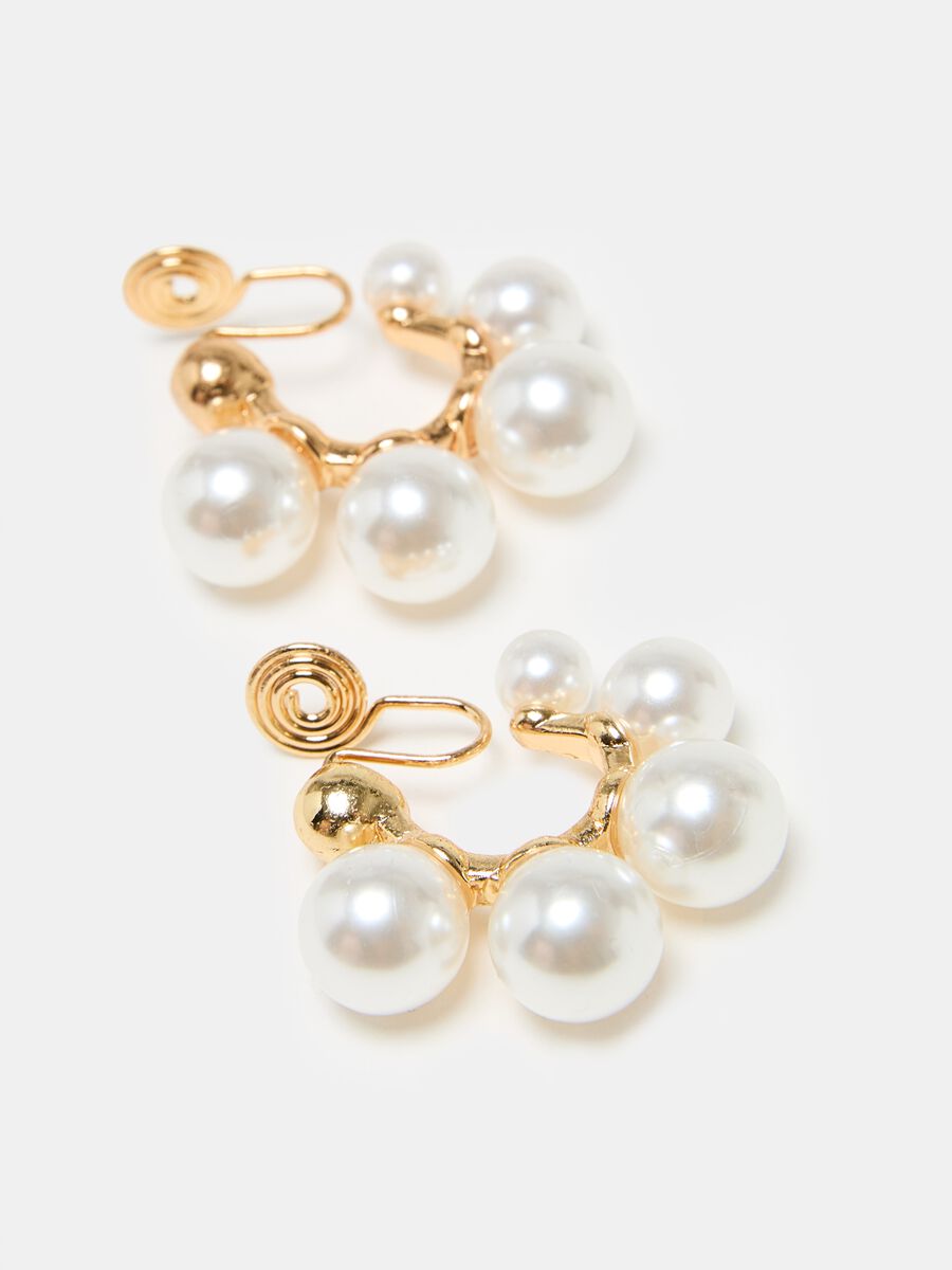 Clip earrings with beads_1