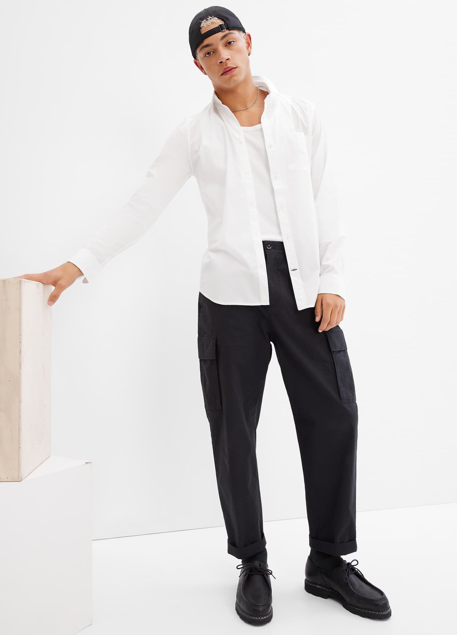 Slim-fit shirt in poplin