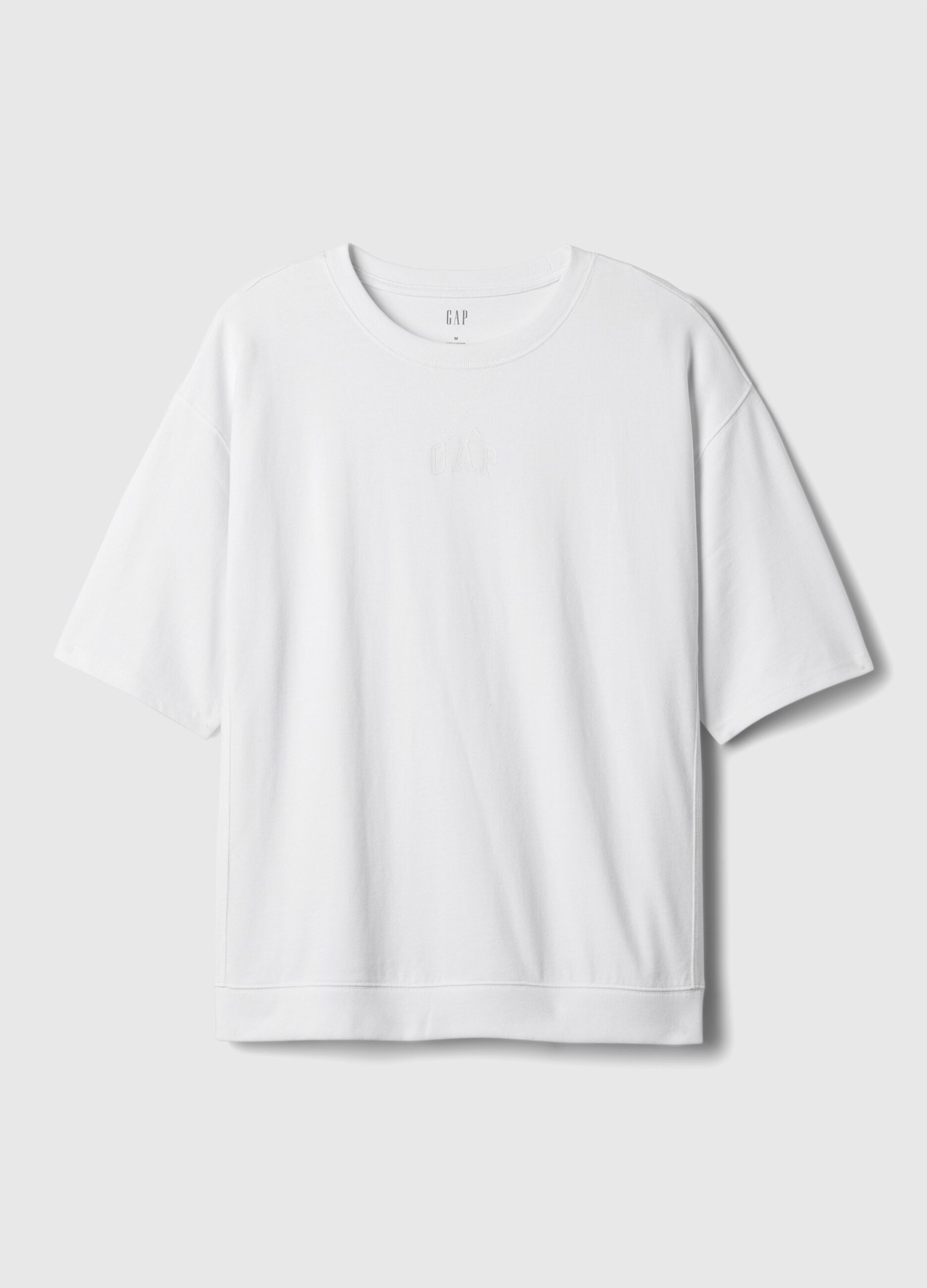 Fleece T-shirt with logo print