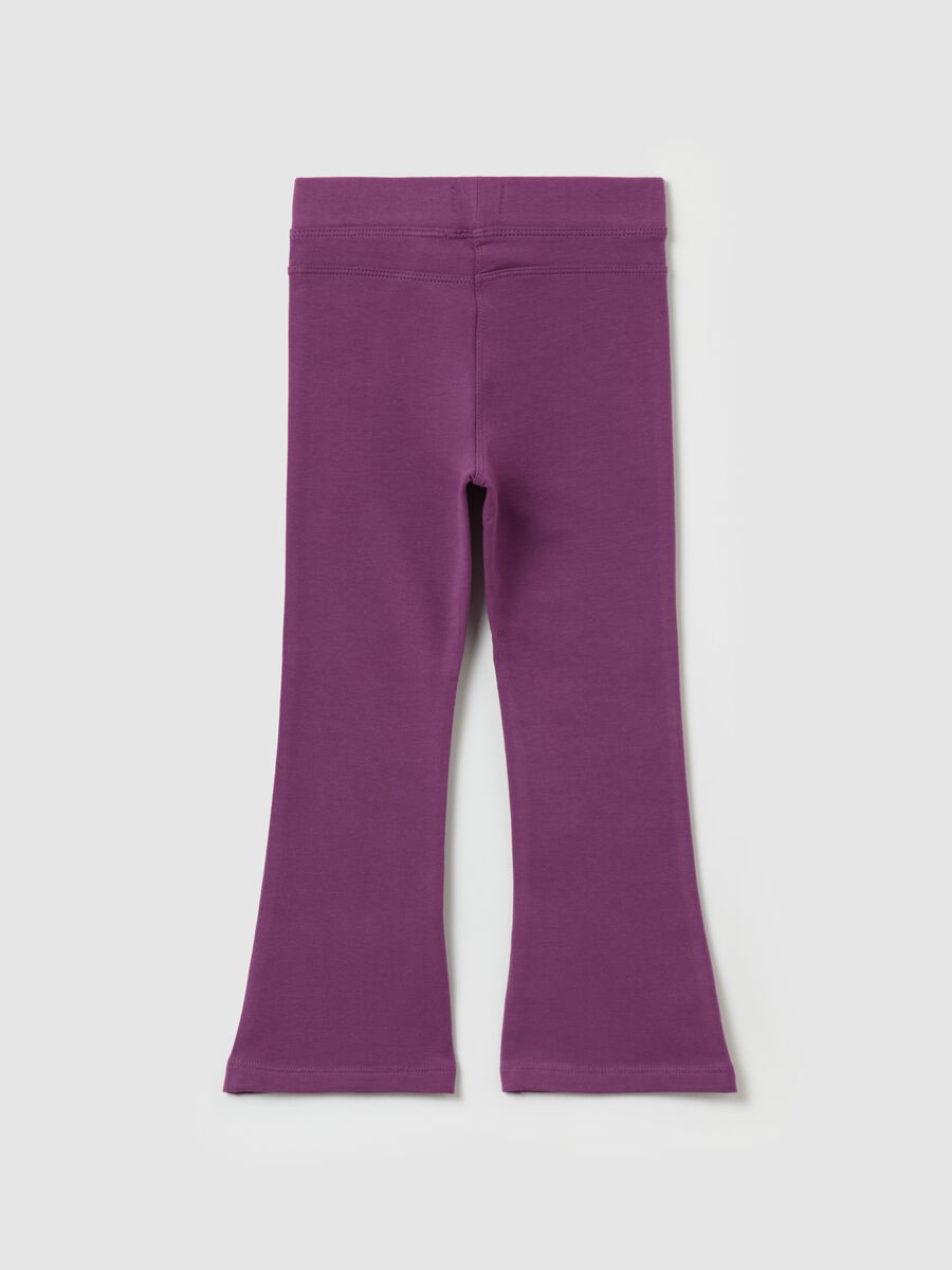 Flare-fit treggings in stretch cotton_1