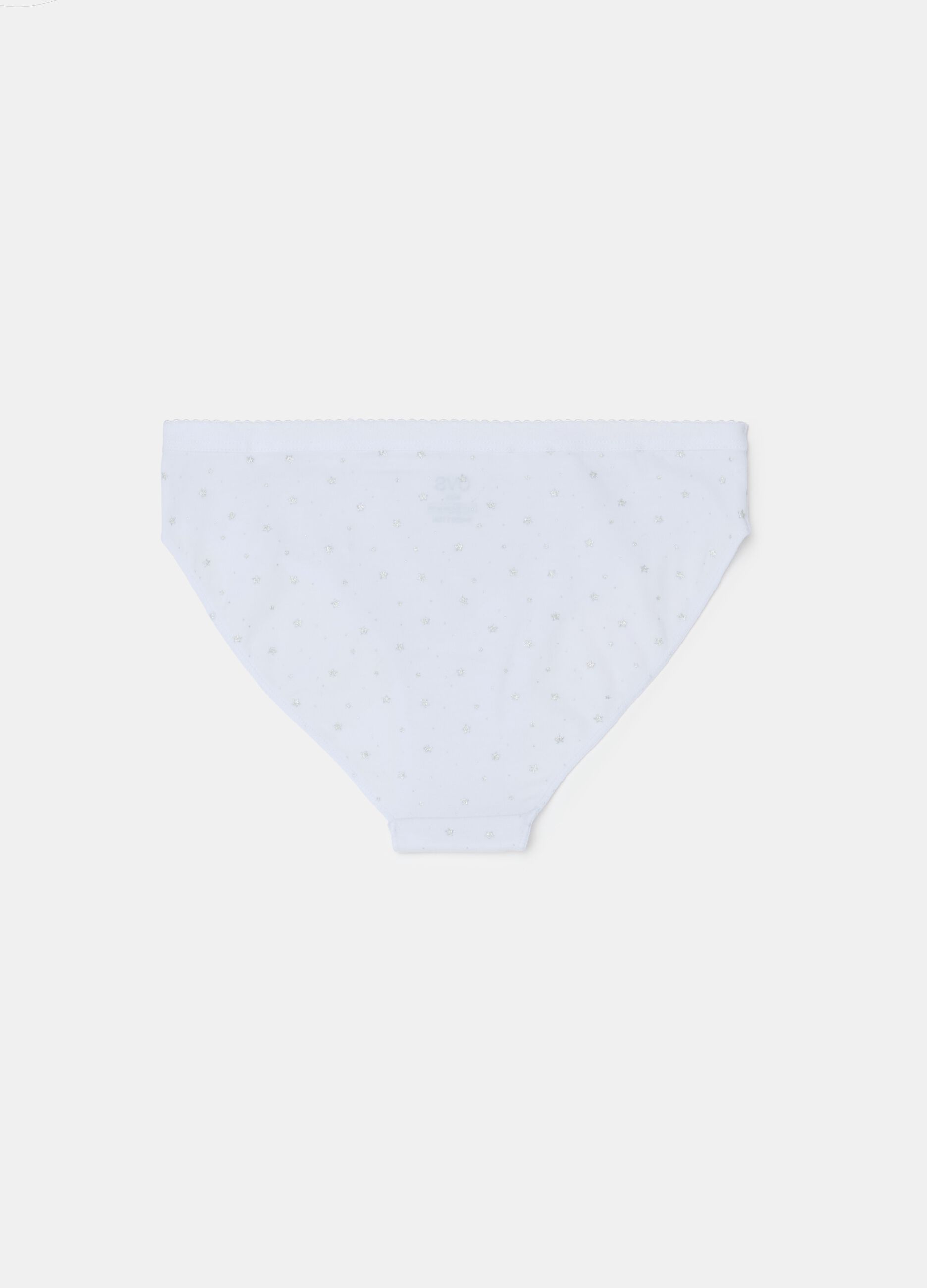 Organic cotton briefs with stars print