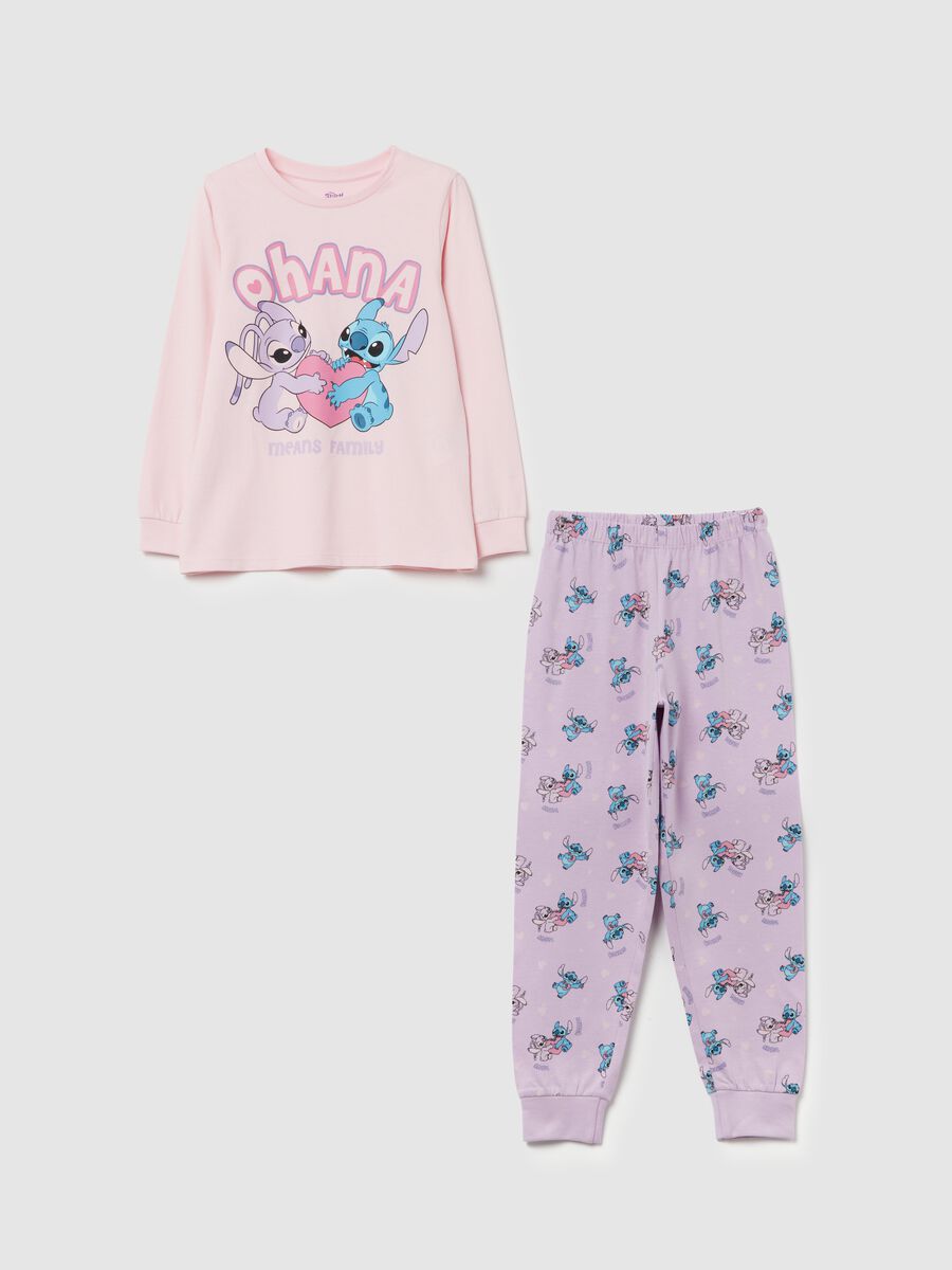 Long pyjamas with "Ohana Means Family" Stitch print_0